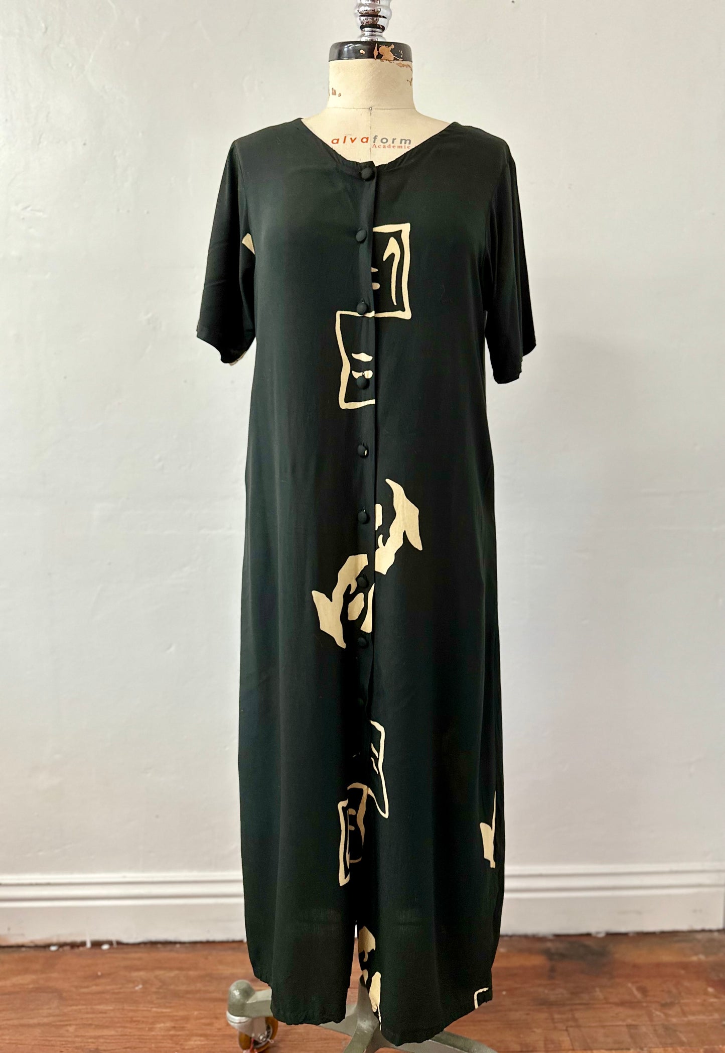 Ragtofab Upcycle Black Japanese dress