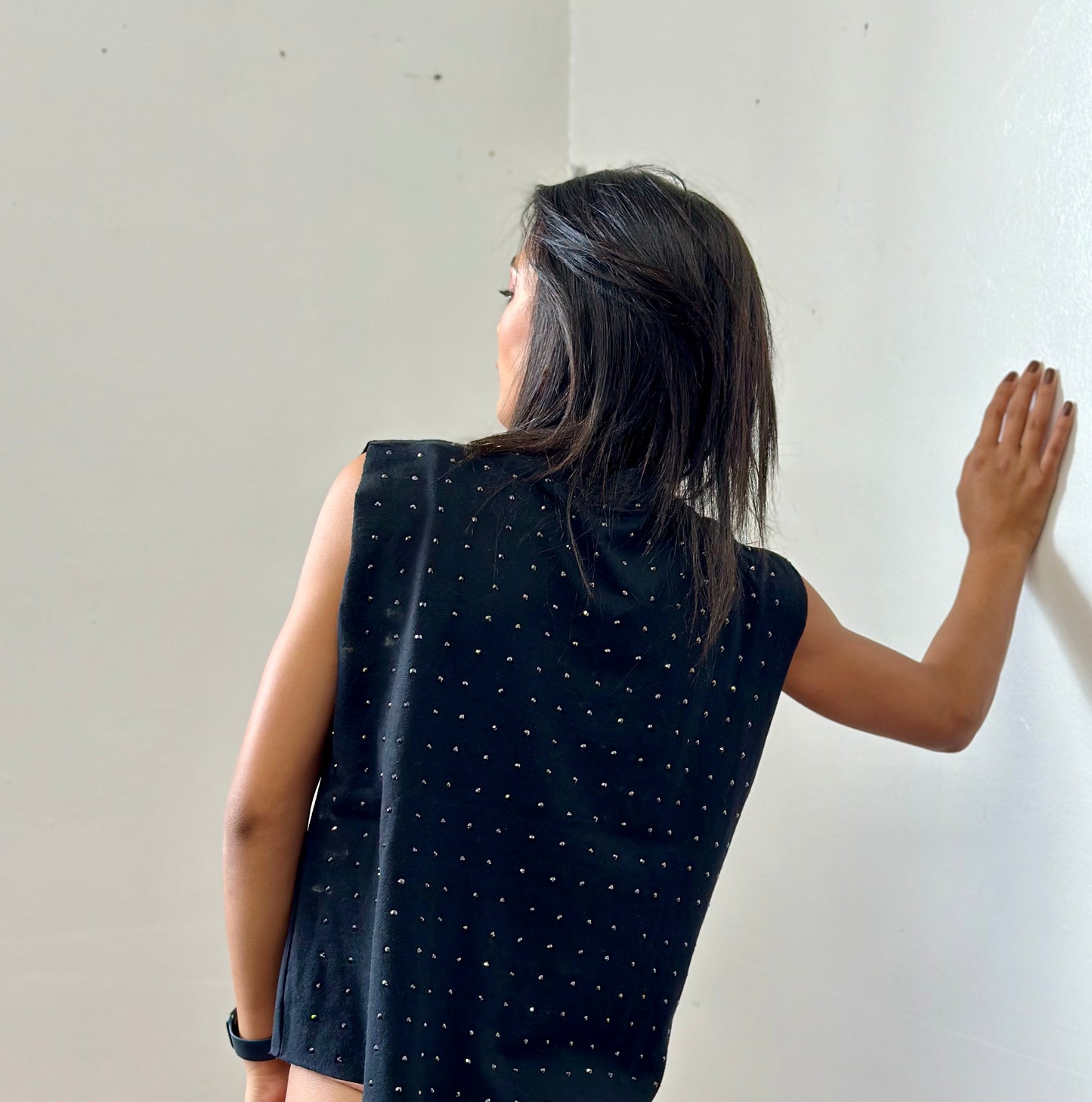 Rhinestone Crop Tank Top