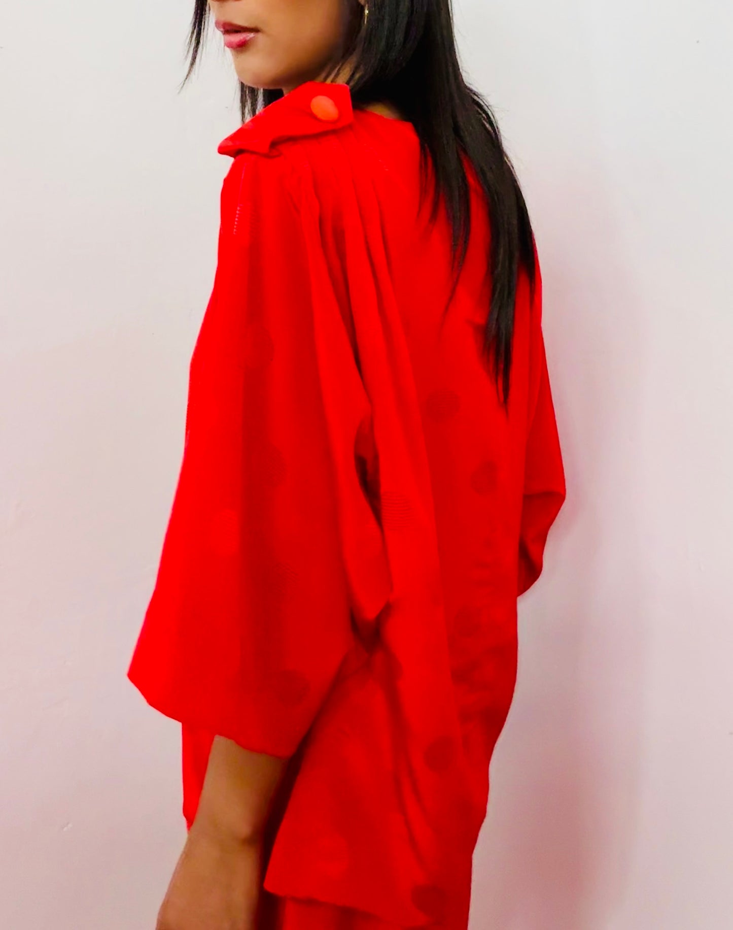 Liz Claiborne True Vintage Red Satin Dress 80s