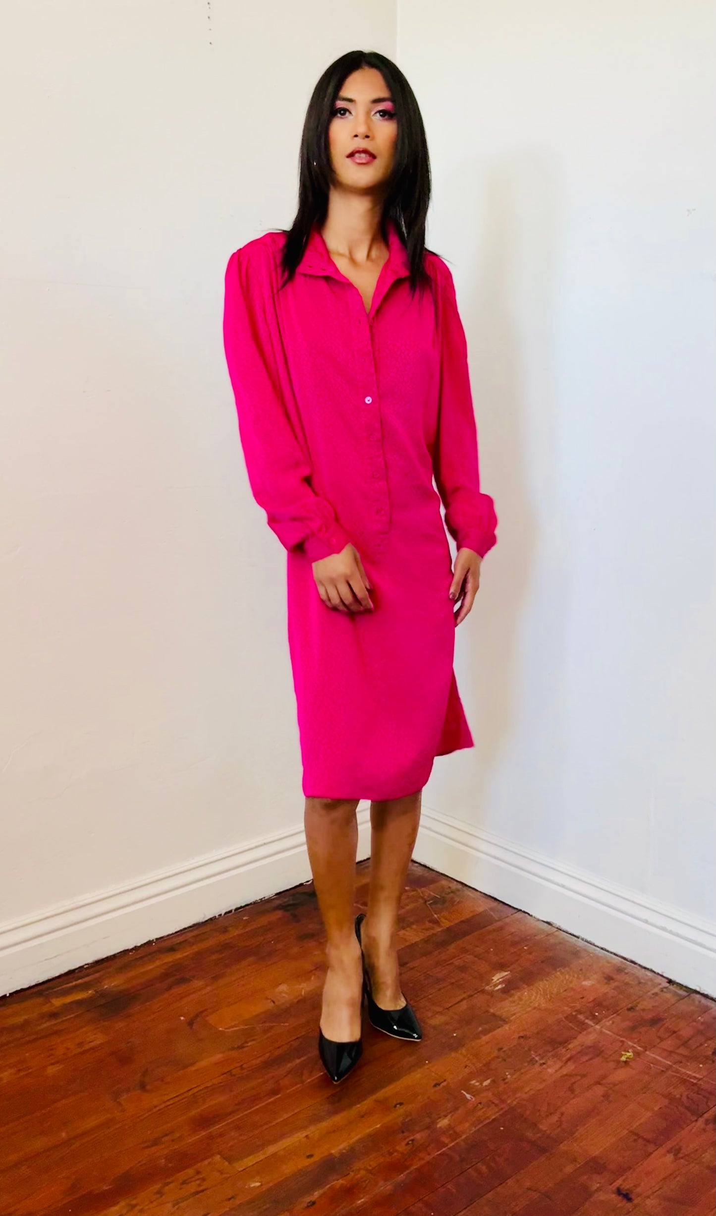 Schrader Sport Shirt dress fuchsia