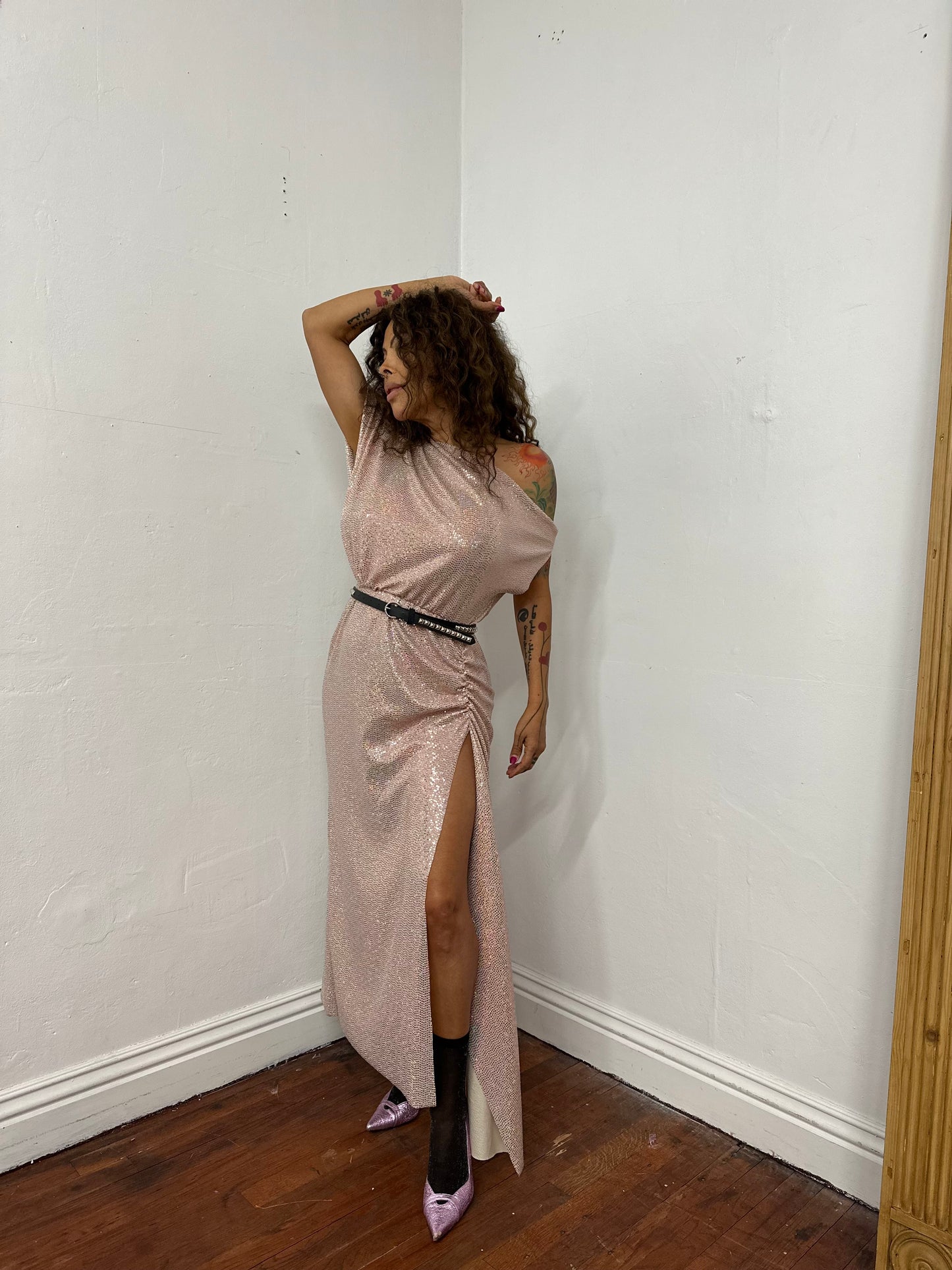 “Queen Shannon” Long Sparkle party dress