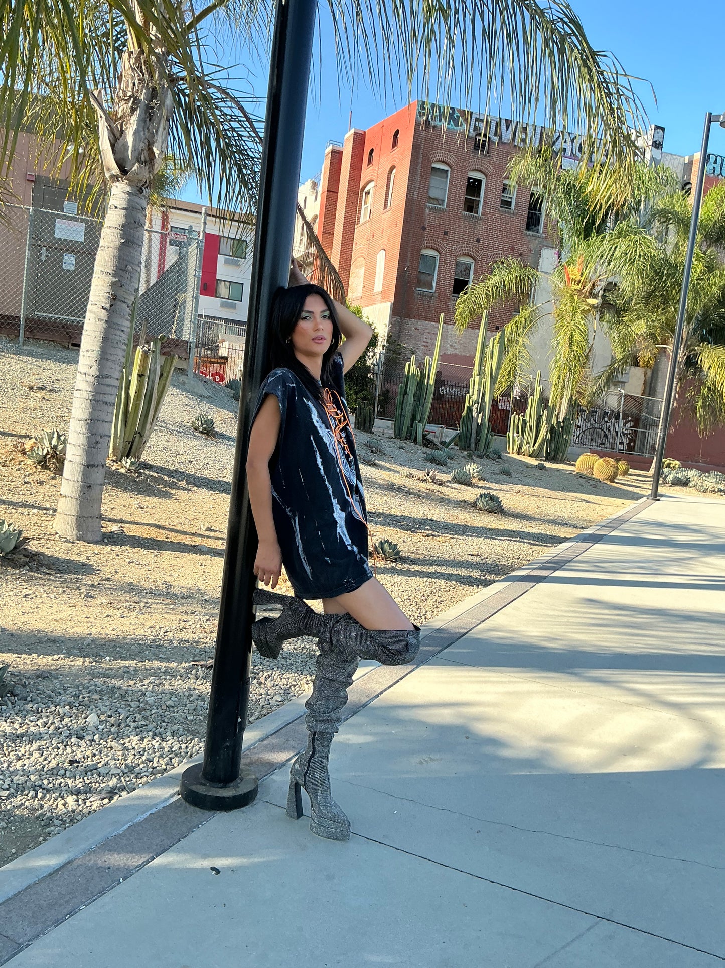 Ragtofab Boxy dress faded print