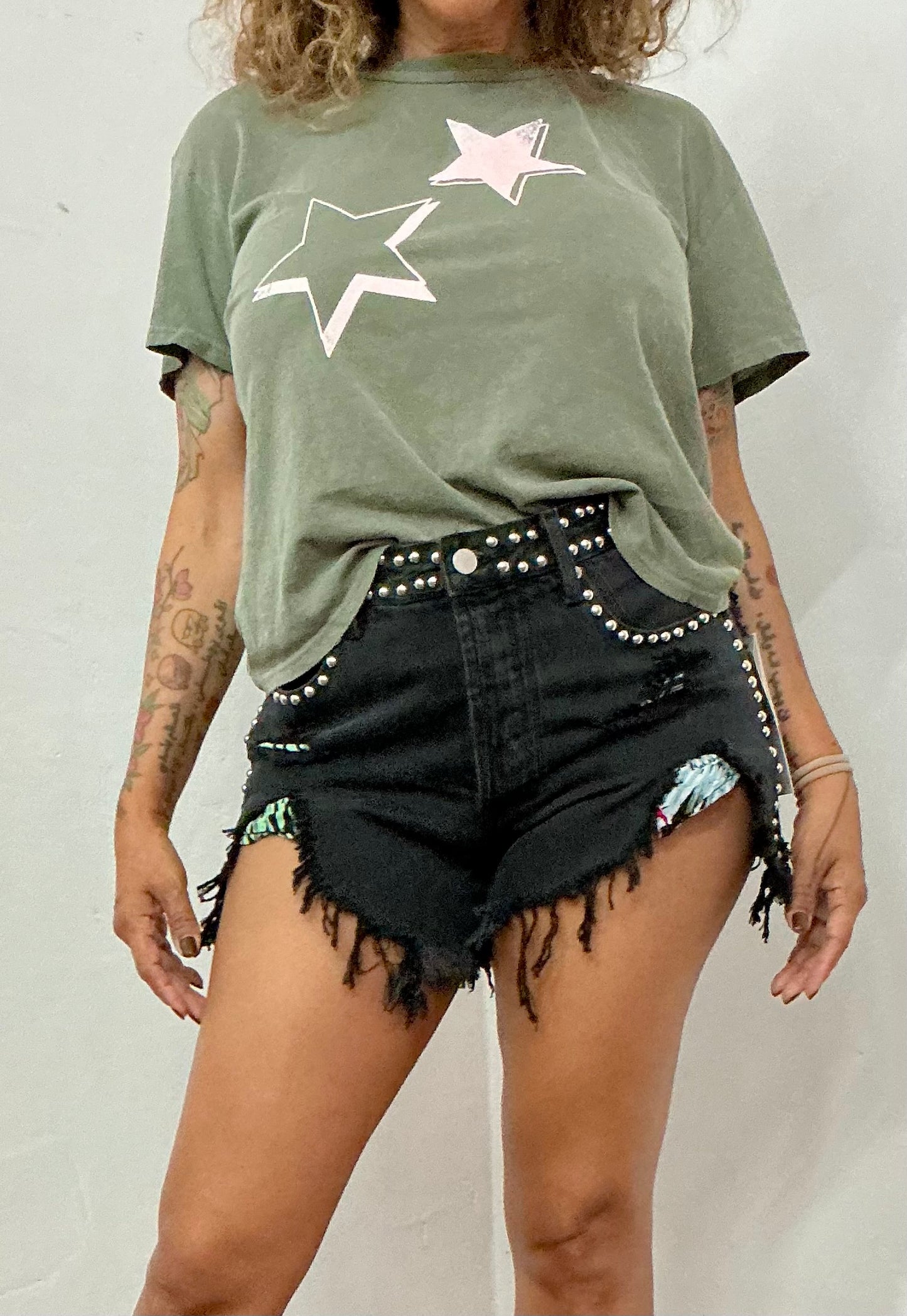 Reworked Perfectwhitetee Star Print