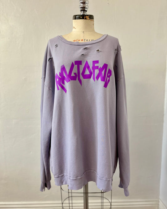 Ragtofab Upcycle Purple distressed oversized
