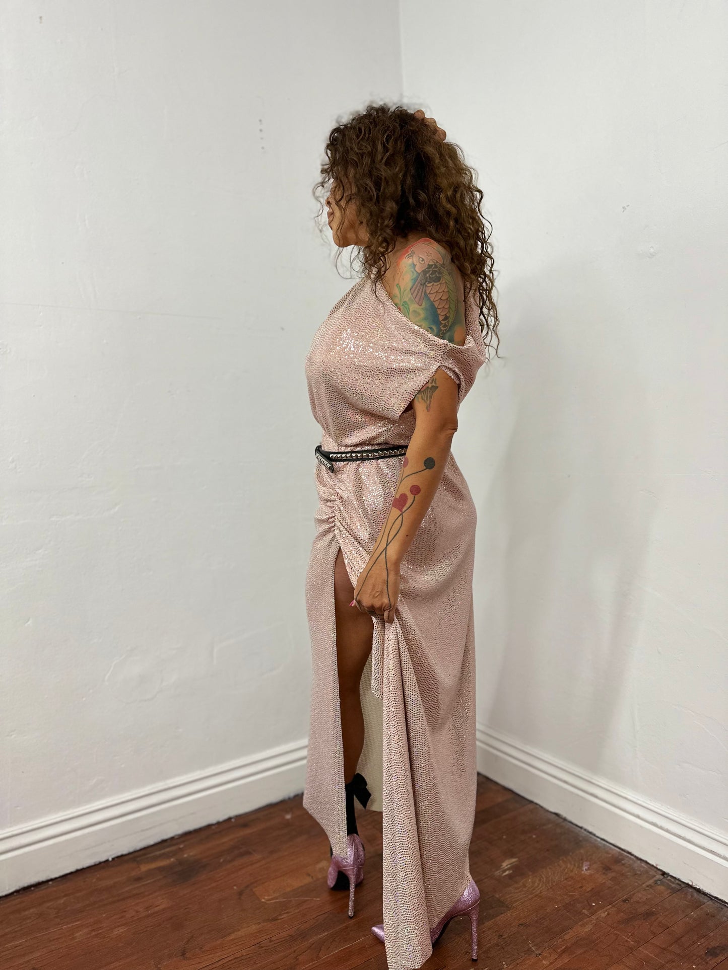 “Queen Shannon” Long Sparkle party dress