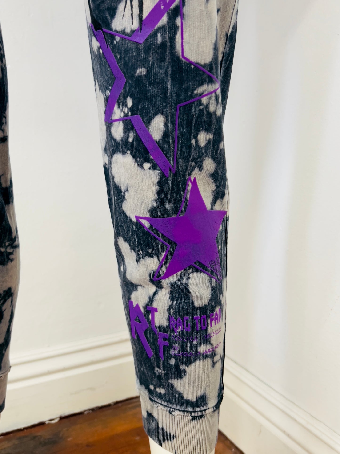 Ragtofab printed pull over and jogger tie dye