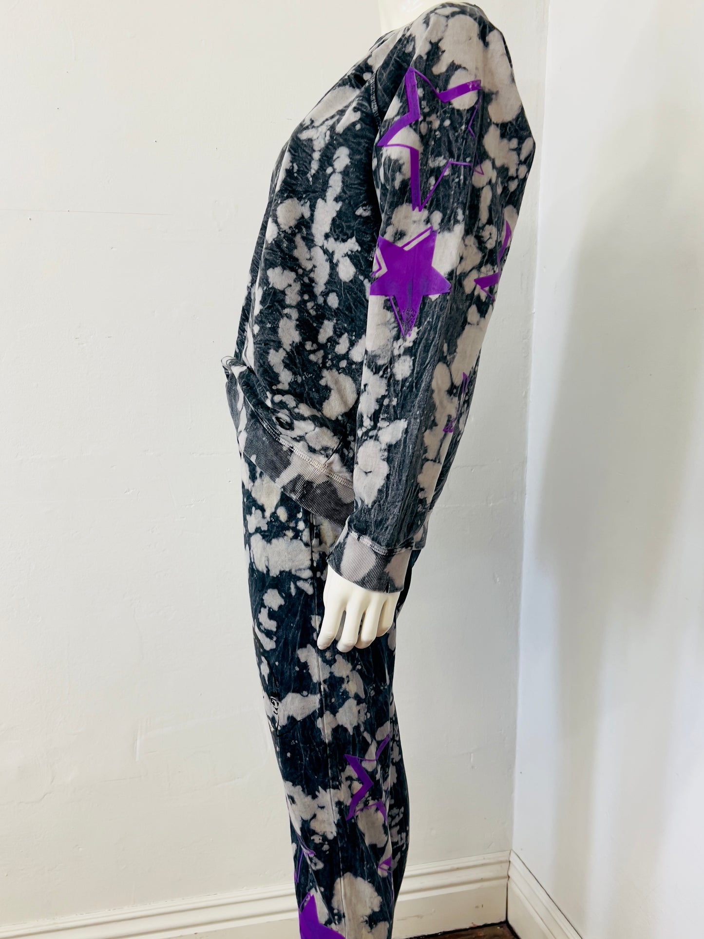 Ragtofab printed pull over and jogger tie dye