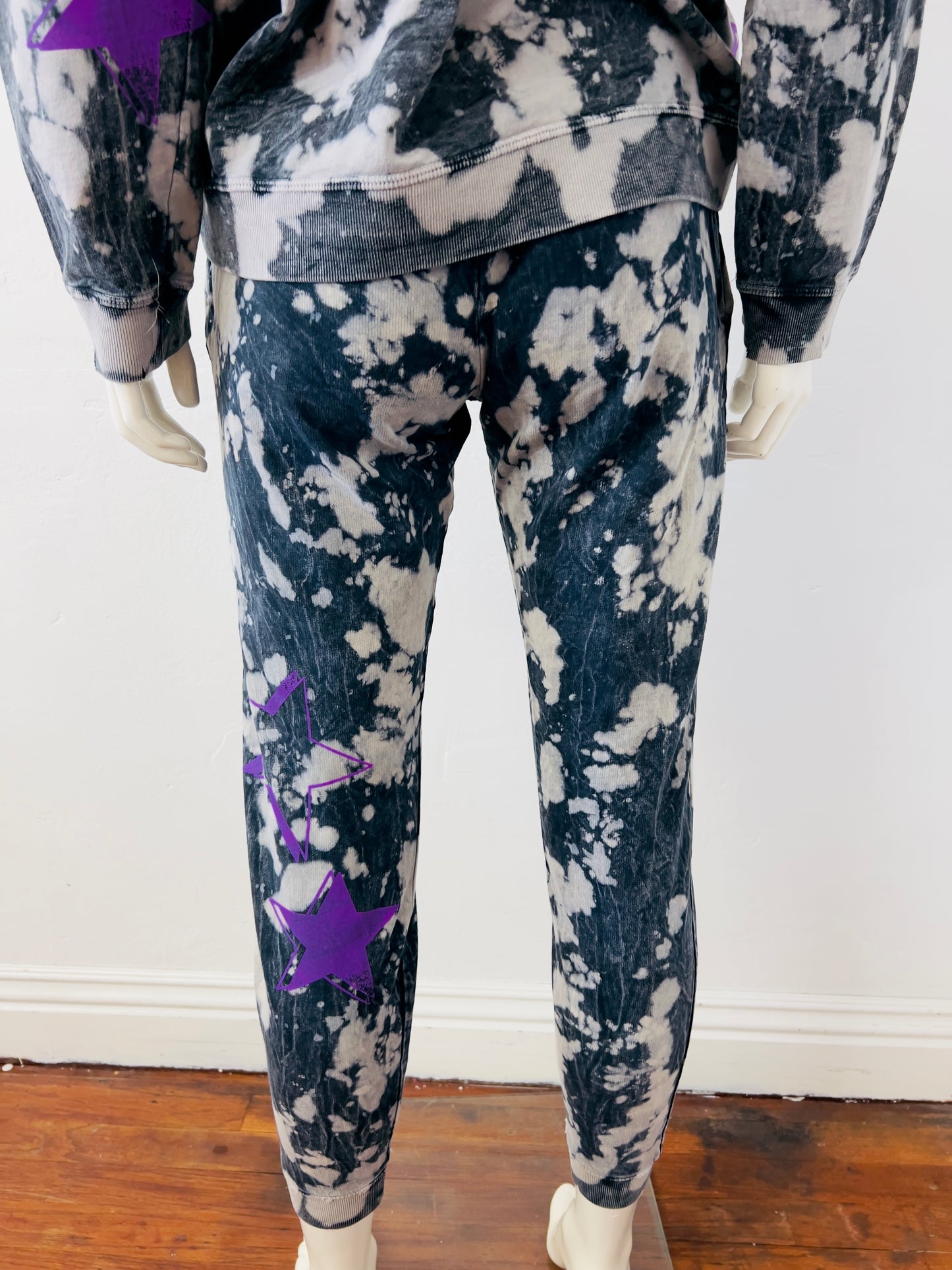 Ragtofab printed pull over and jogger tie dye