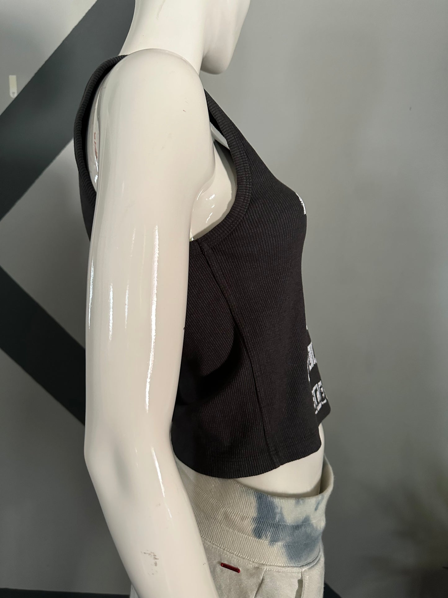 Rib printed tank top
