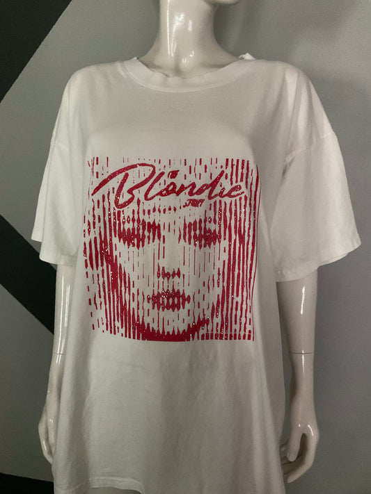 “Blondie” screen print / rhinestone short sleeve tee shirt