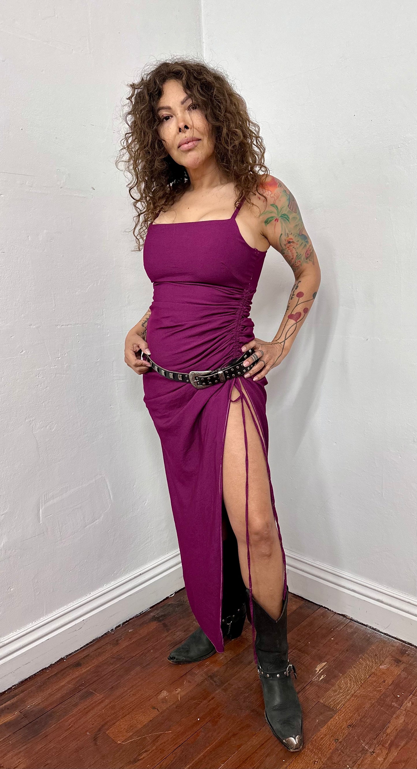 Ragtofab Dress wine  summer Fashion