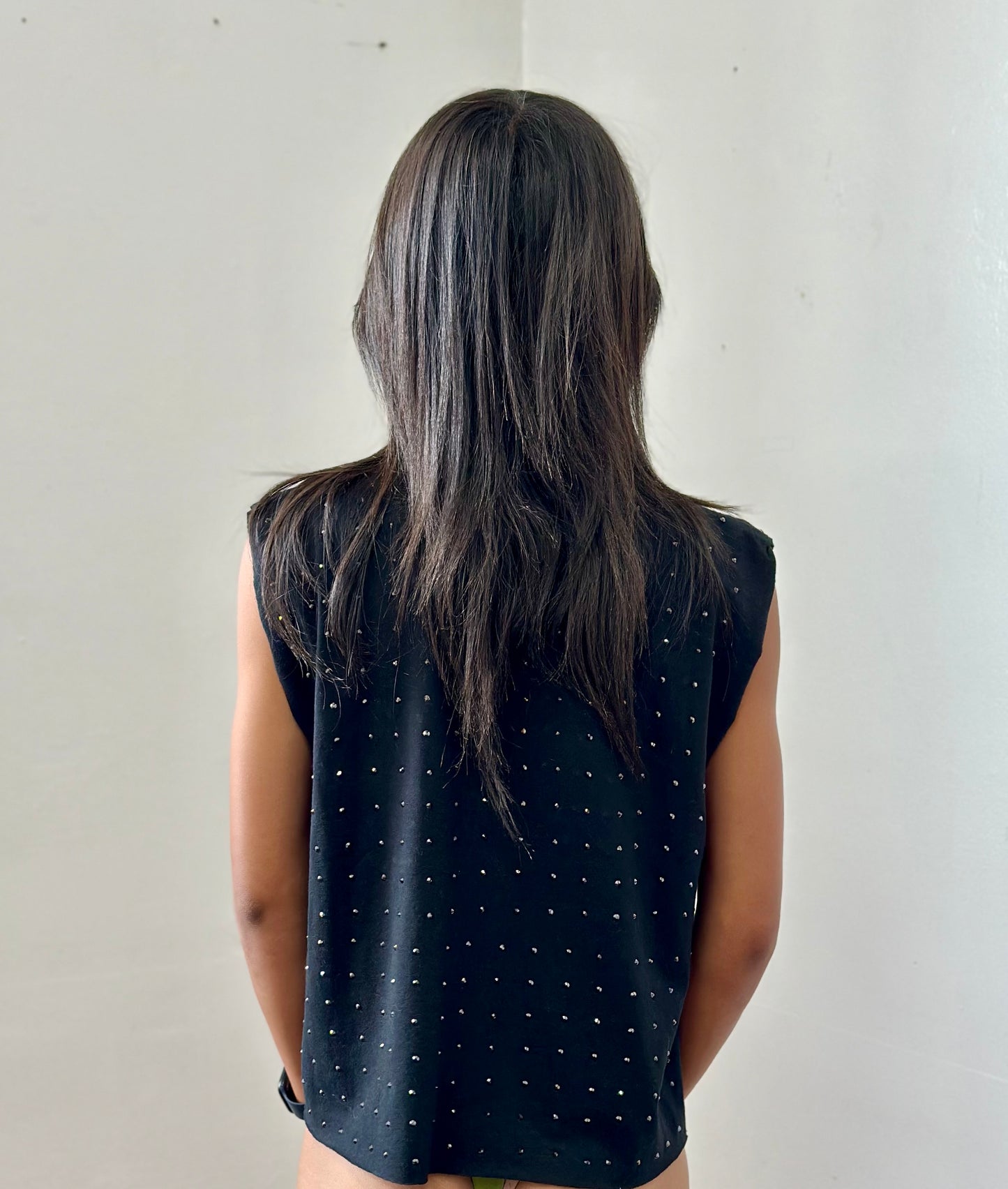 Rhinestone Crop Tank Top