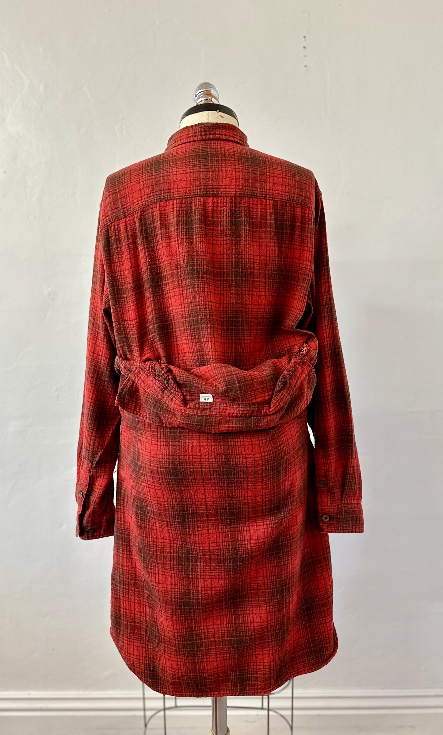 Ragtofab Upcycle Red shirt Dress