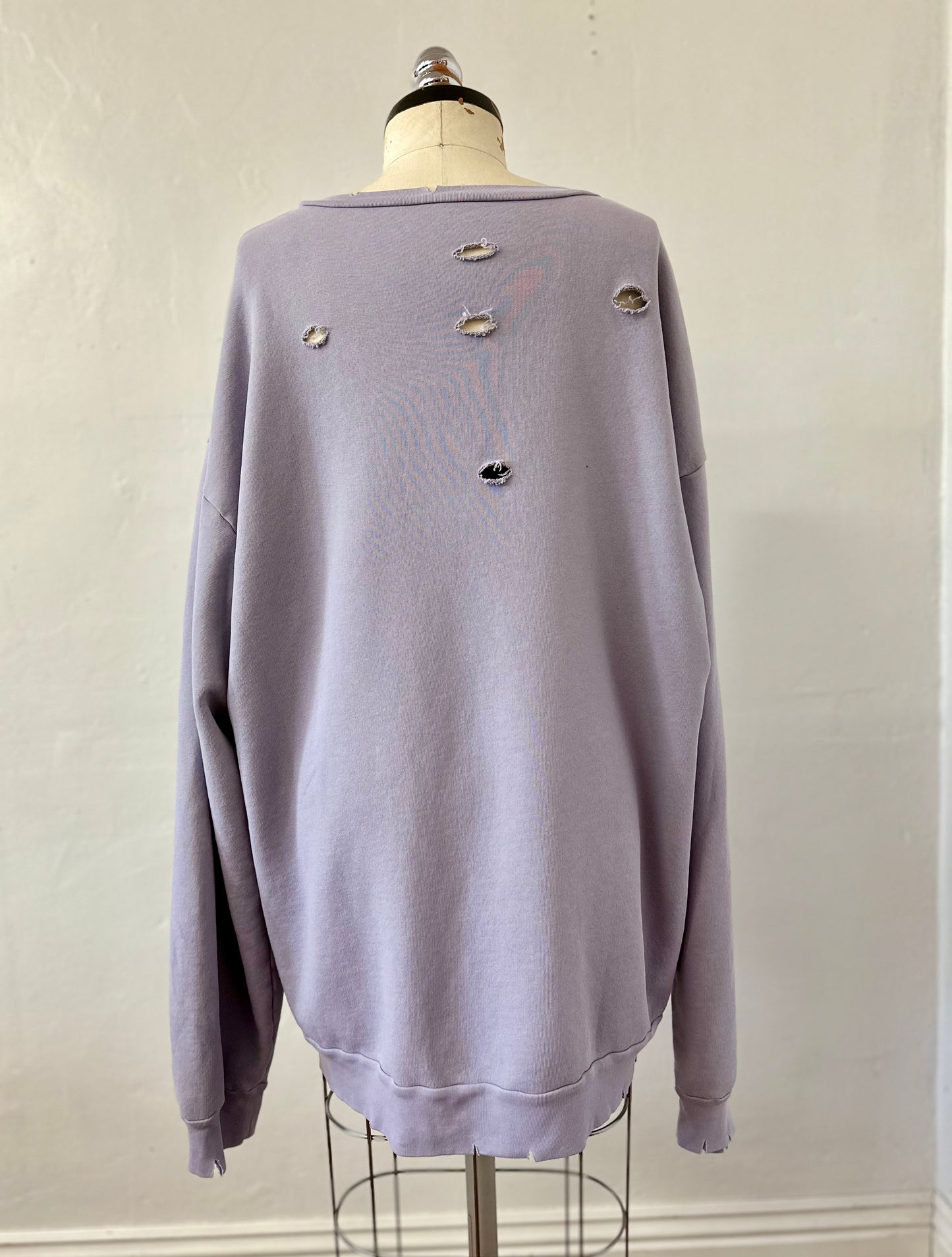 Ragtofab Upcycle Purple distressed oversized