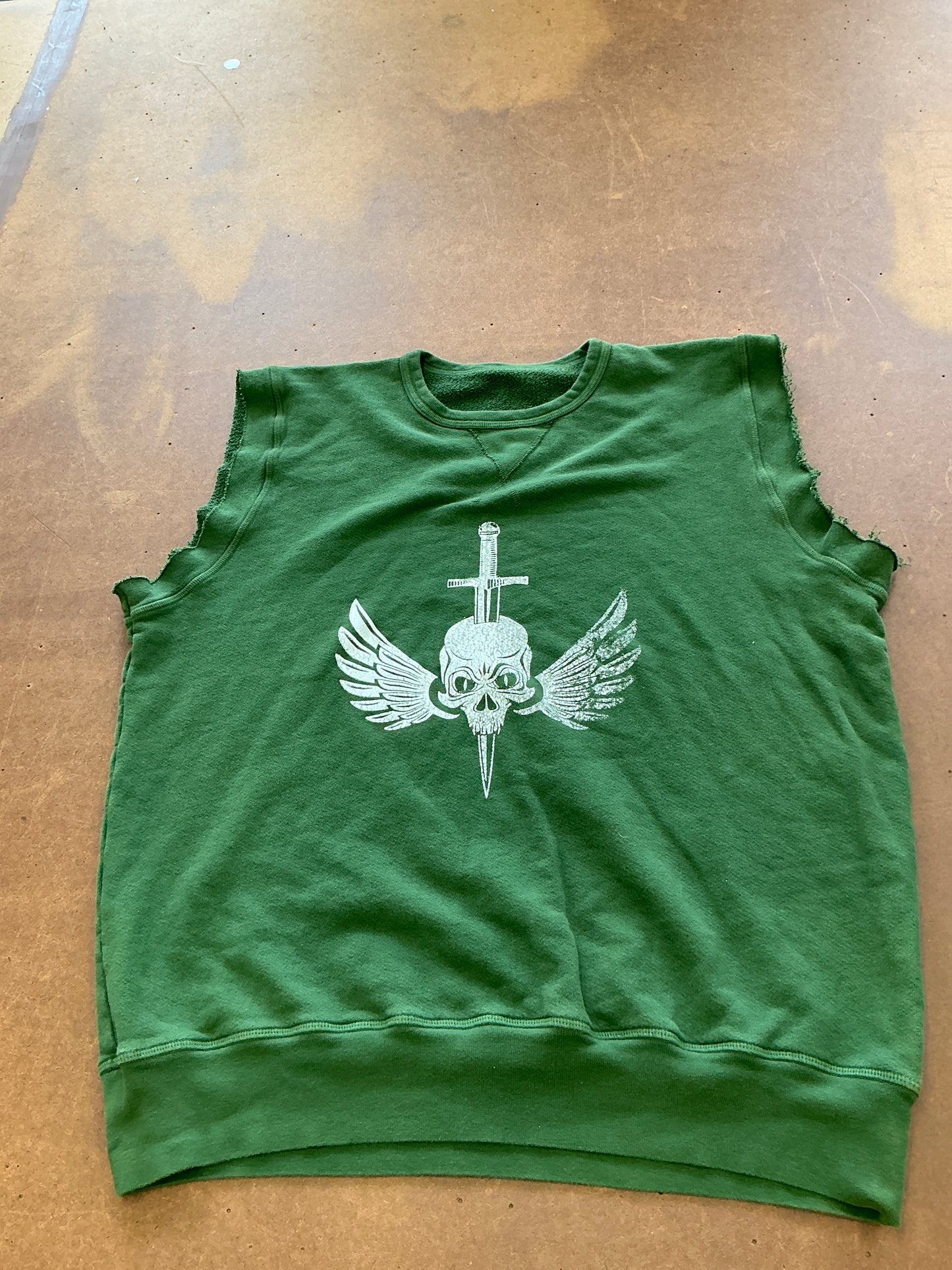 Printed cut out sleeves sweatshirt