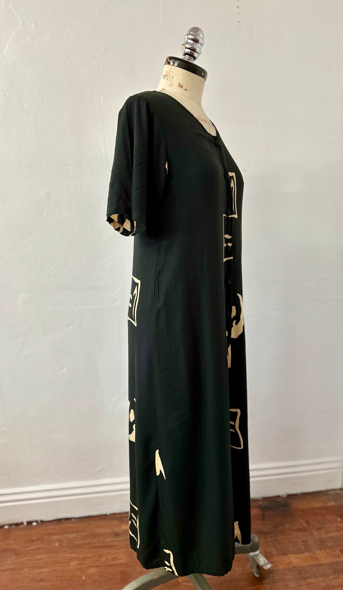 Ragtofab Upcycle Black Japanese dress