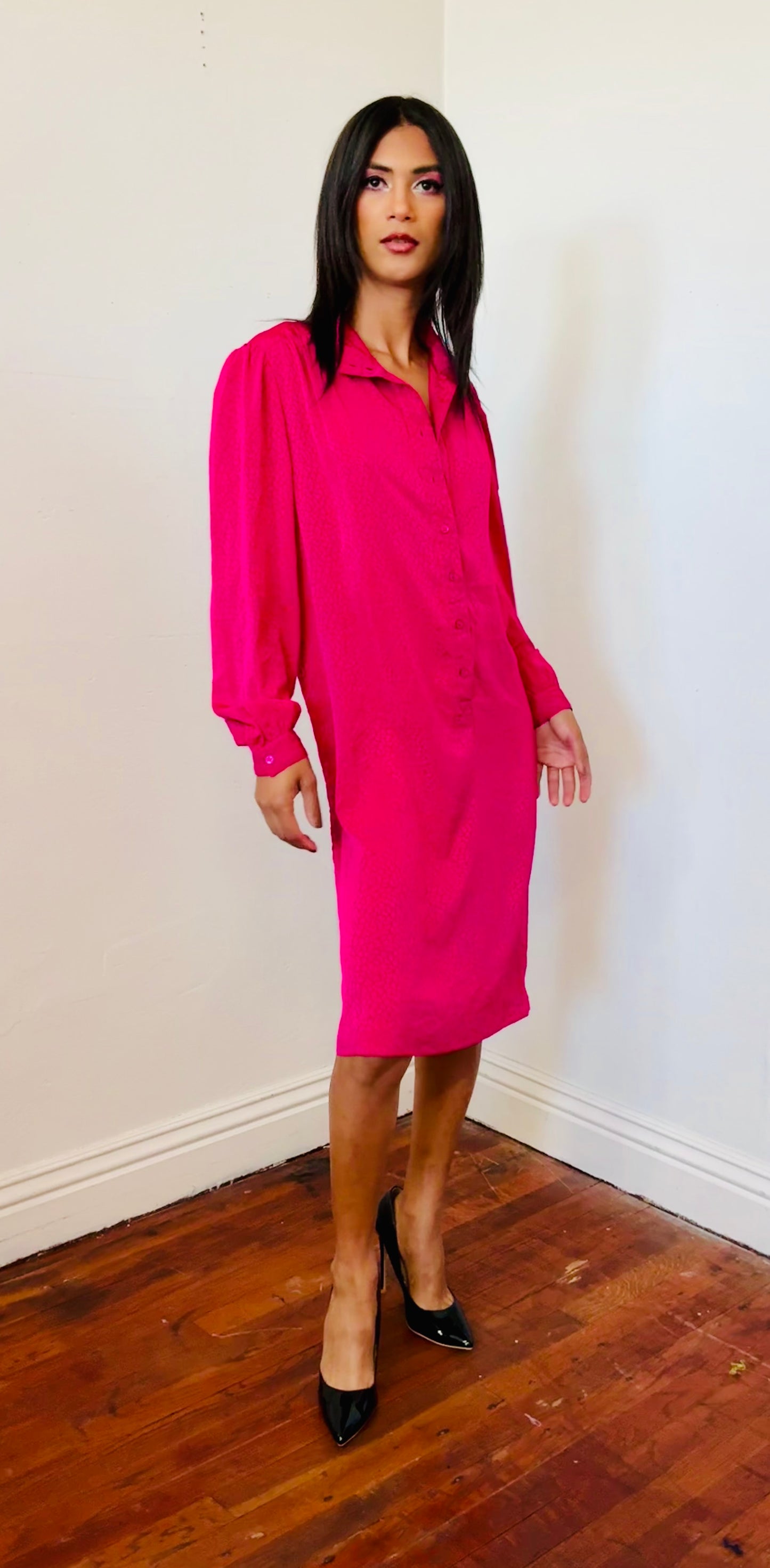 Schrader Sport Shirt dress fuchsia