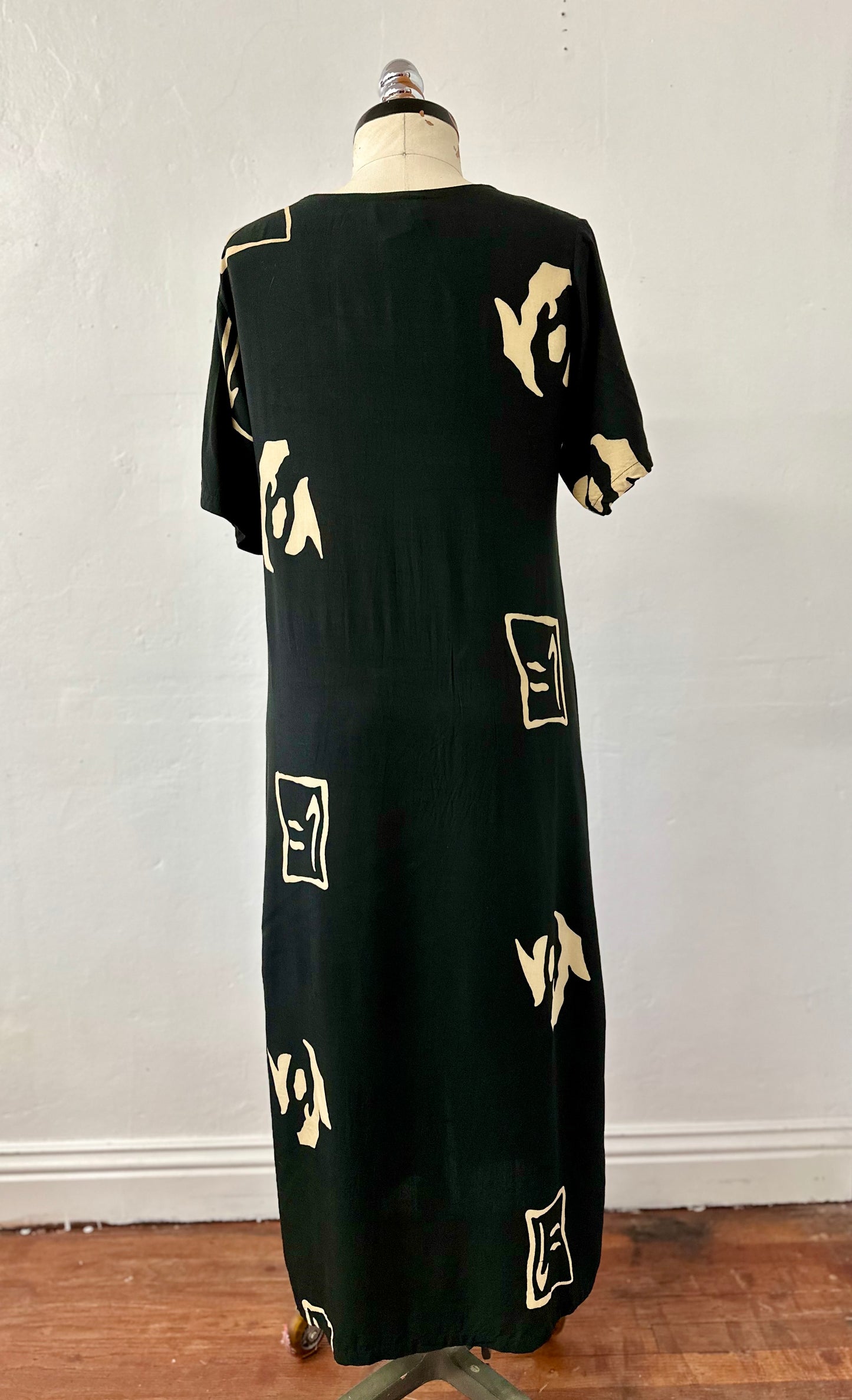 Ragtofab Upcycle Black Japanese dress