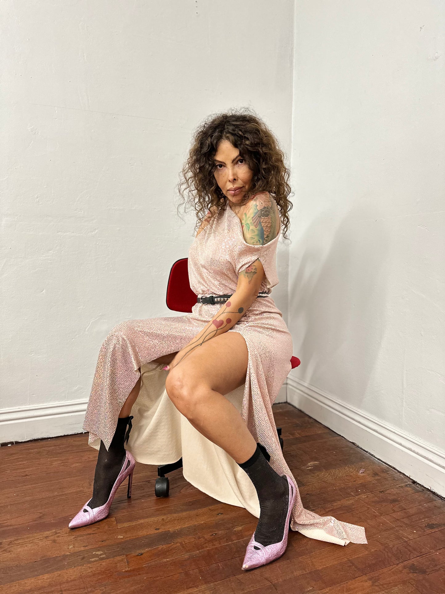 “Queen Shannon” Long Sparkle party dress