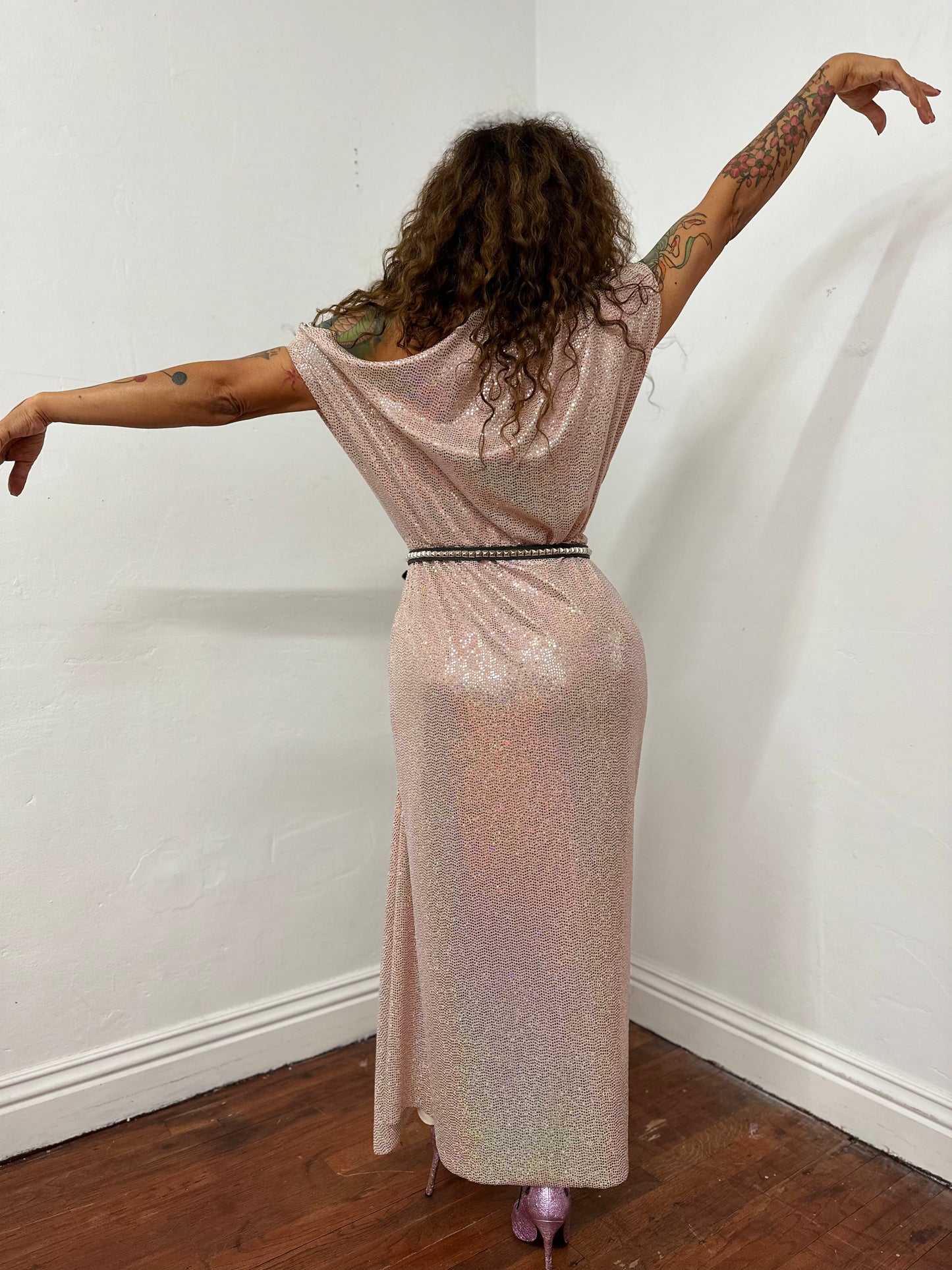 “Queen Shannon” Long Sparkle party dress