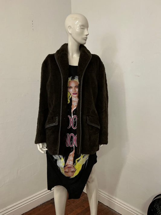 Vintage faux fur men’s blazer