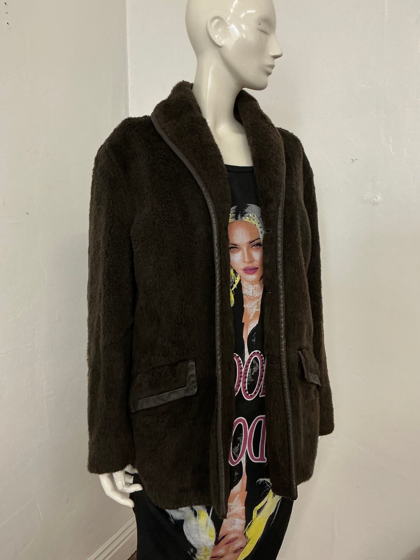 Vintage faux fur men’s blazer
