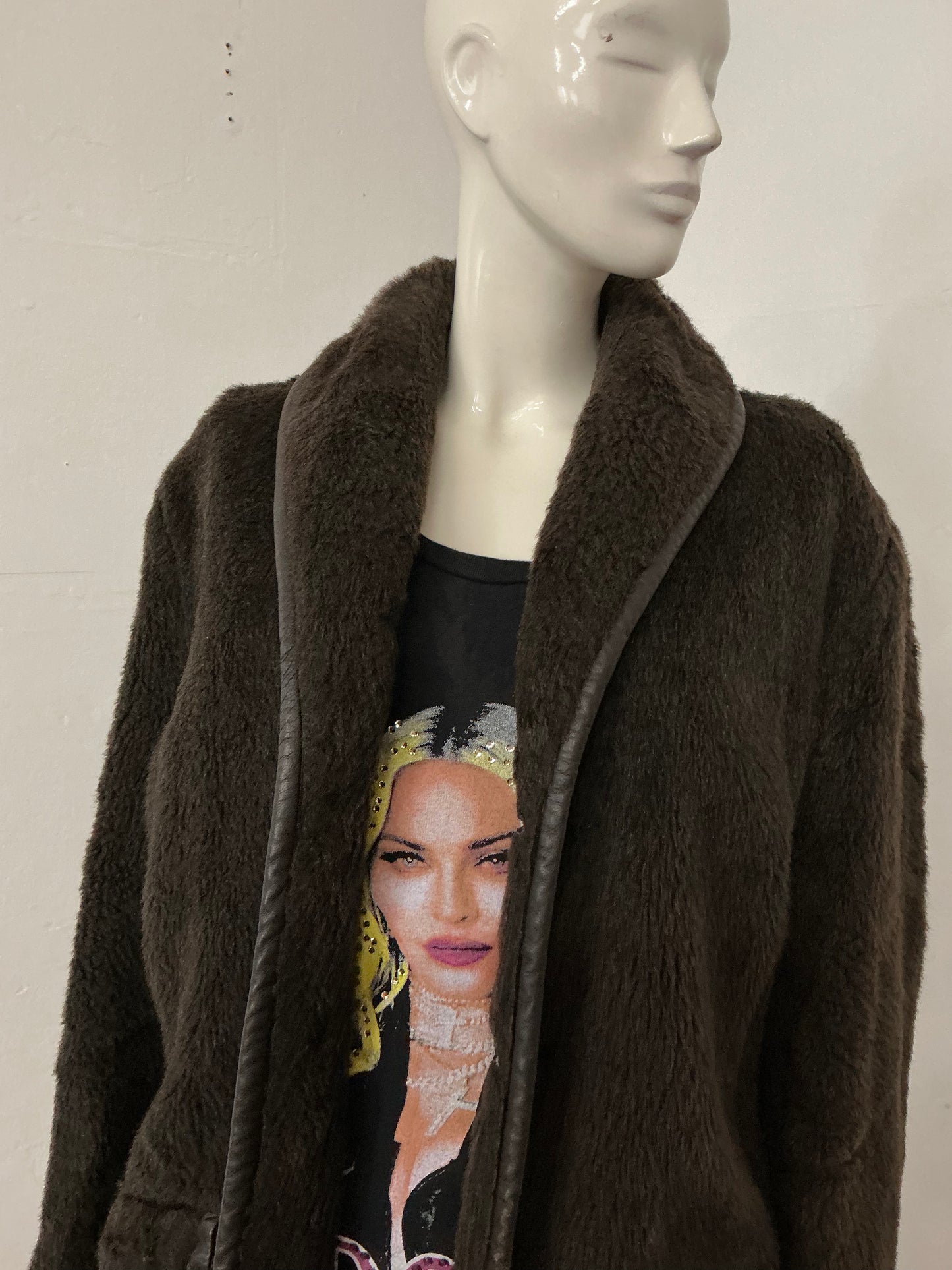 Vintage faux fur men’s blazer