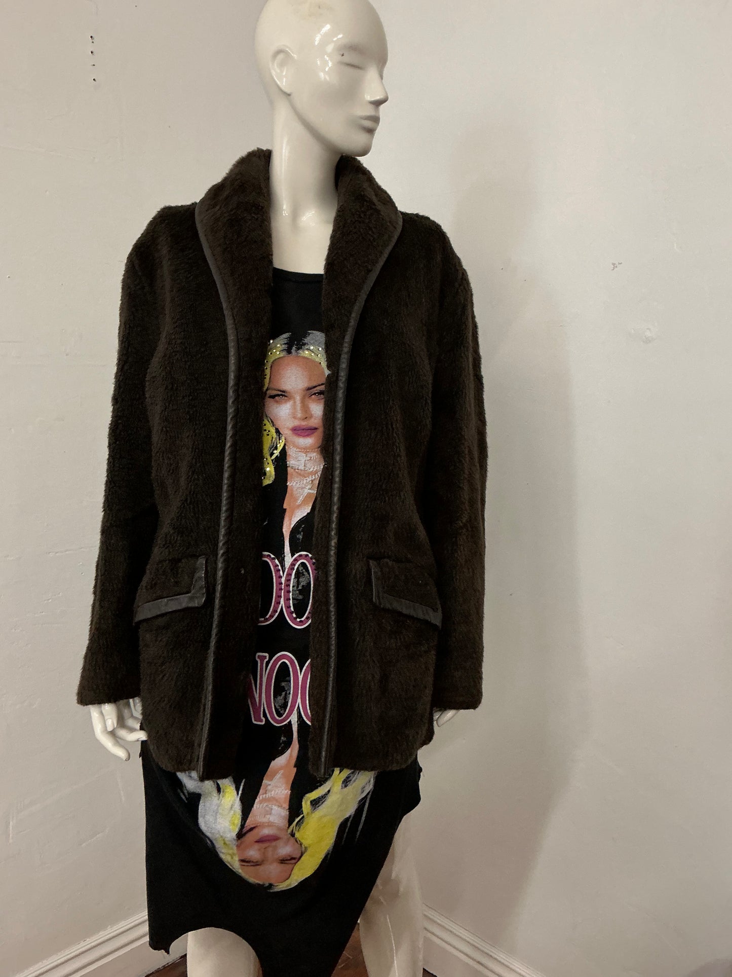 Vintage faux fur men’s blazer