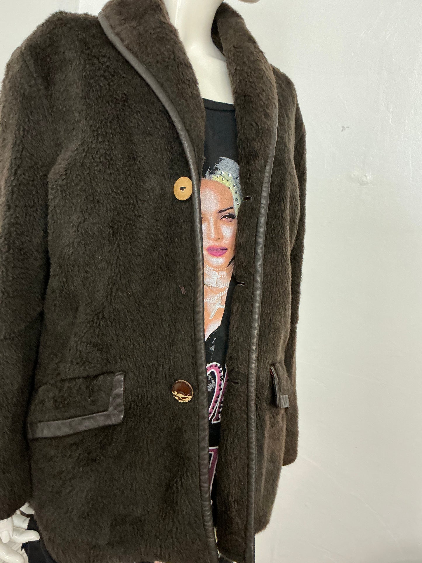 Vintage faux fur men’s blazer
