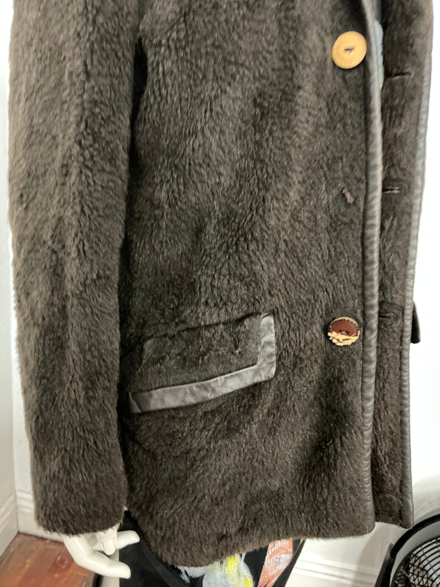 Vintage faux fur men’s blazer