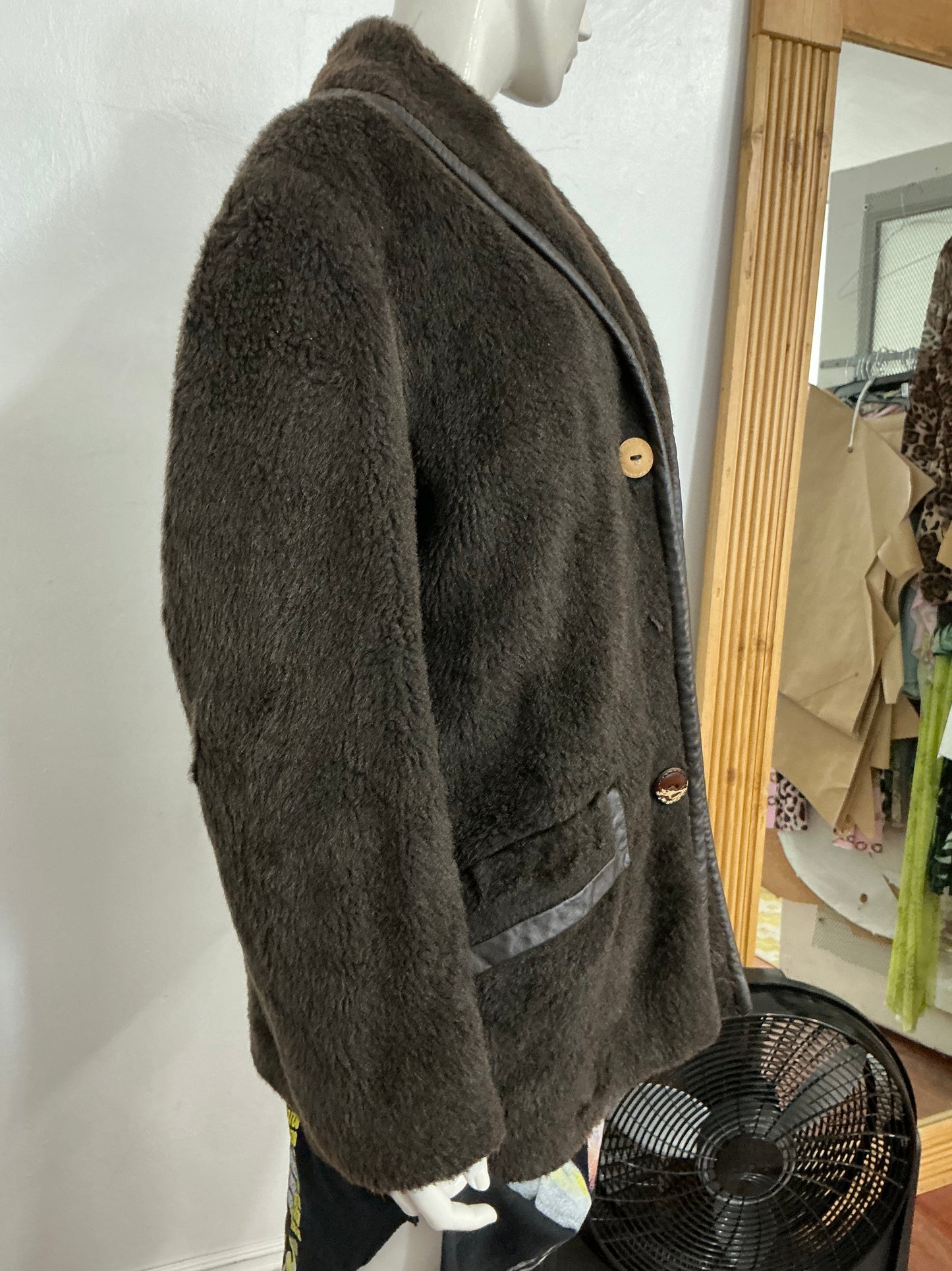 Vintage faux fur men’s blazer