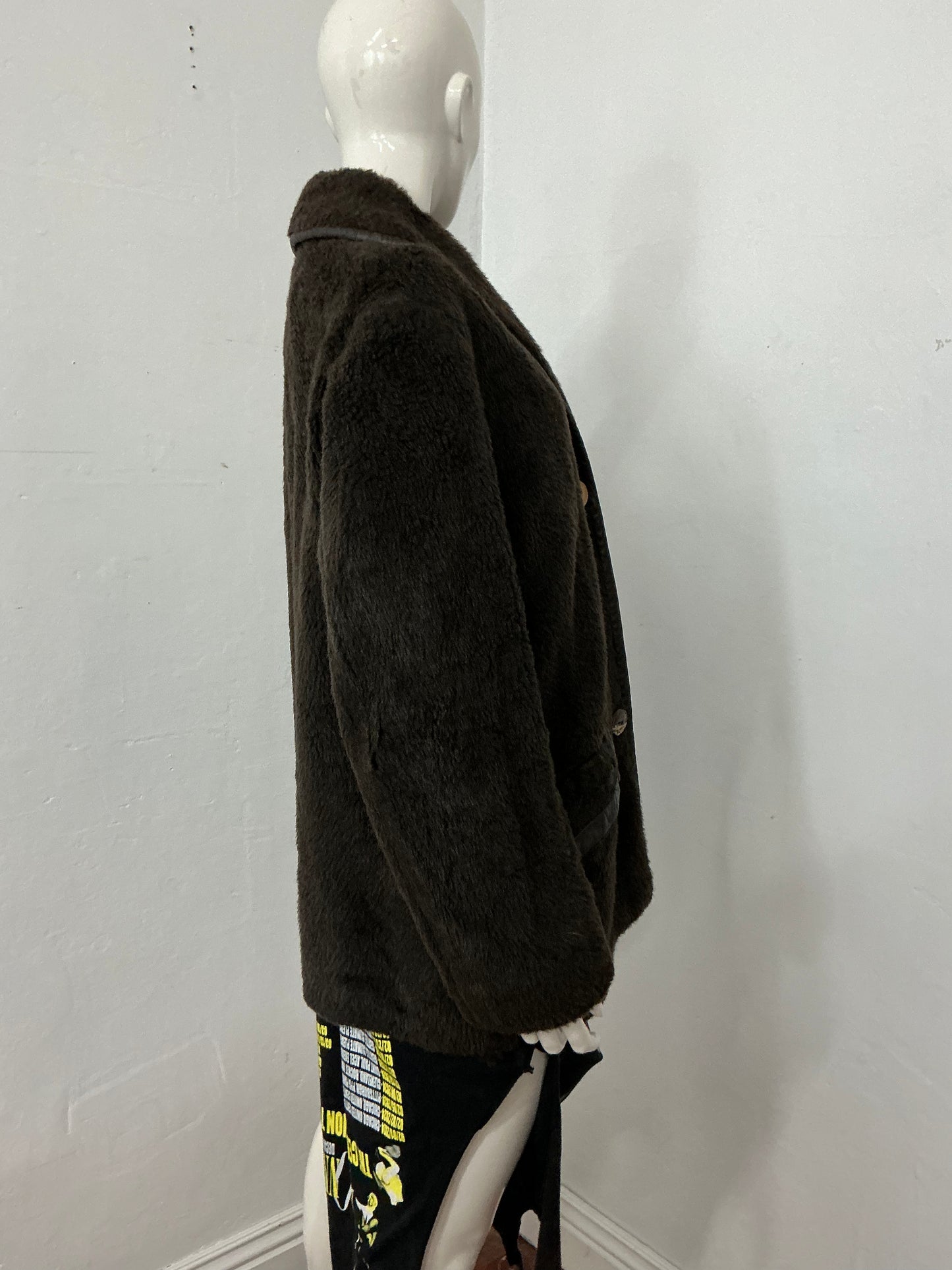 Vintage faux fur men’s blazer