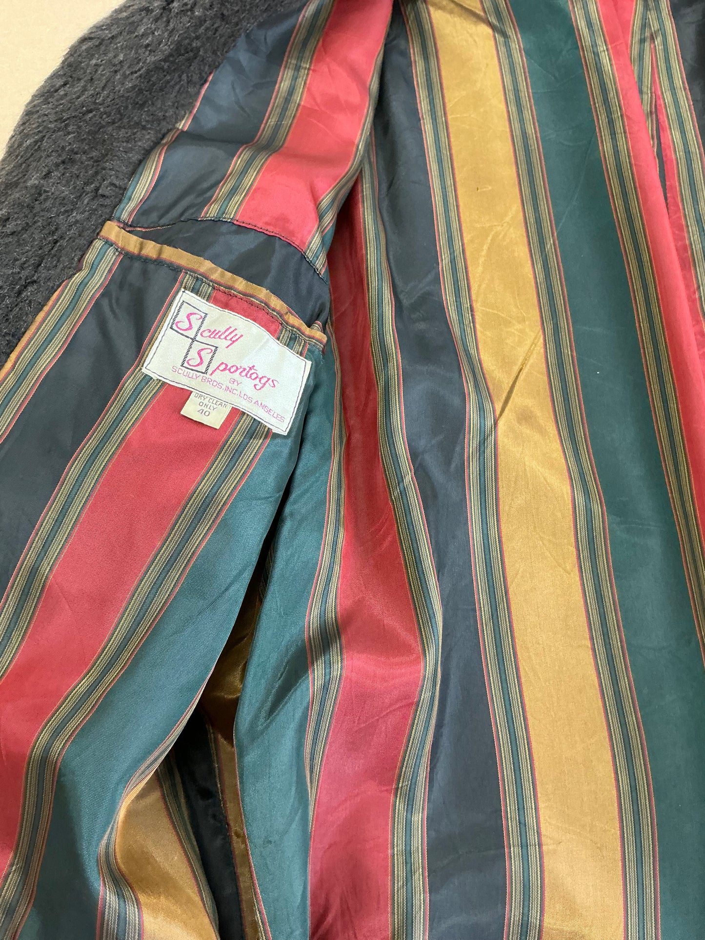 Vintage faux fur men’s blazer