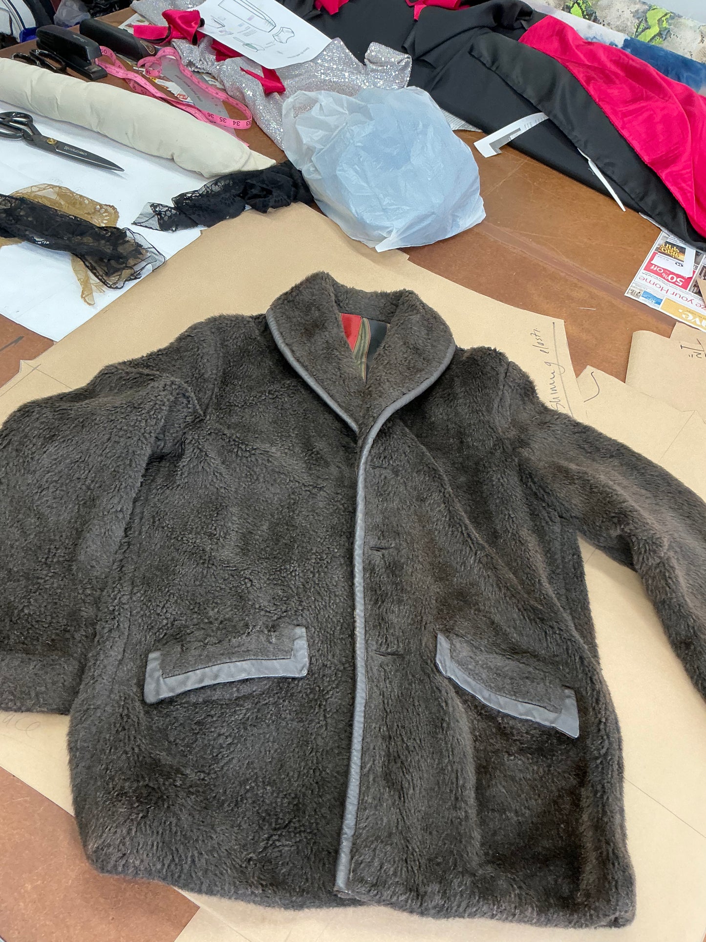 Vintage faux fur men’s blazer