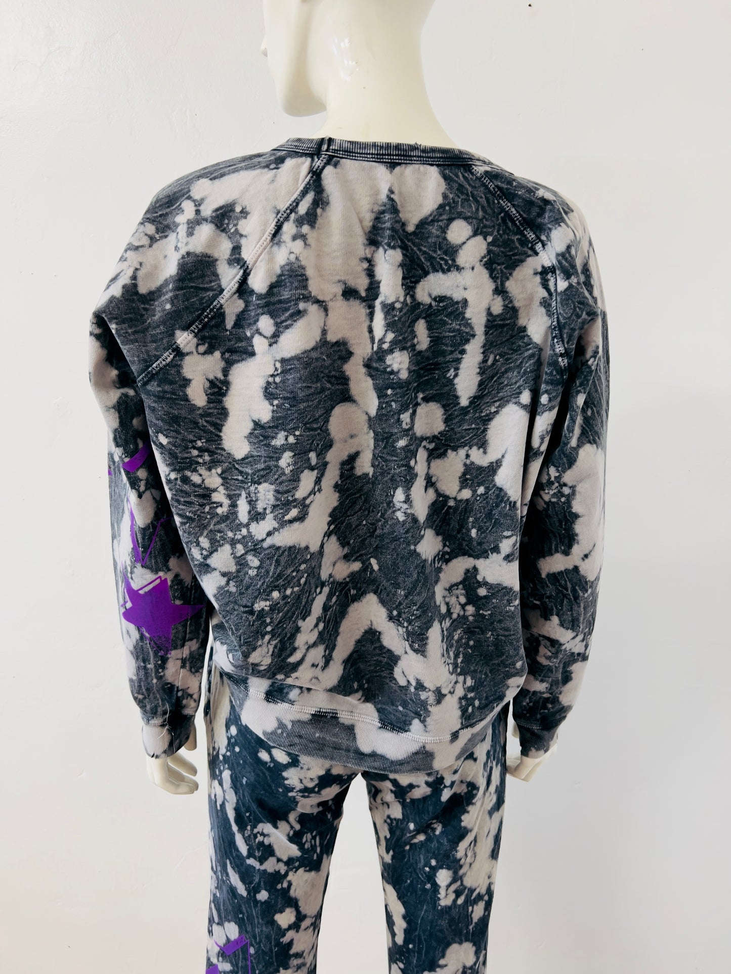 Ragtofab printed pull over and jogger tie dye