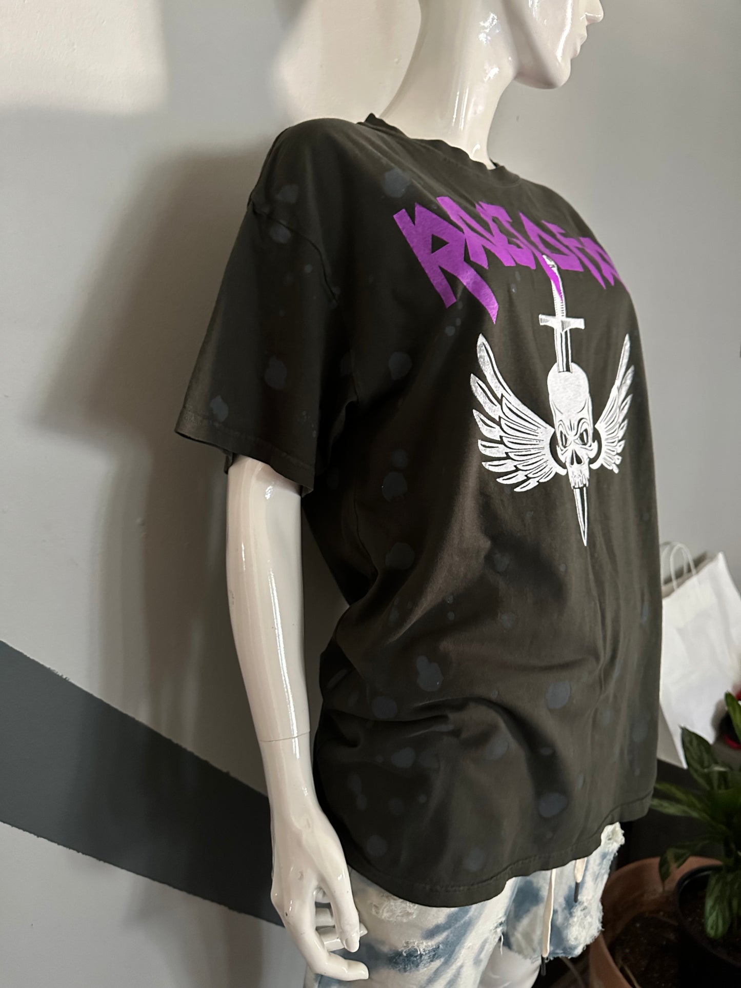 Ragtofab wing skull printed tee