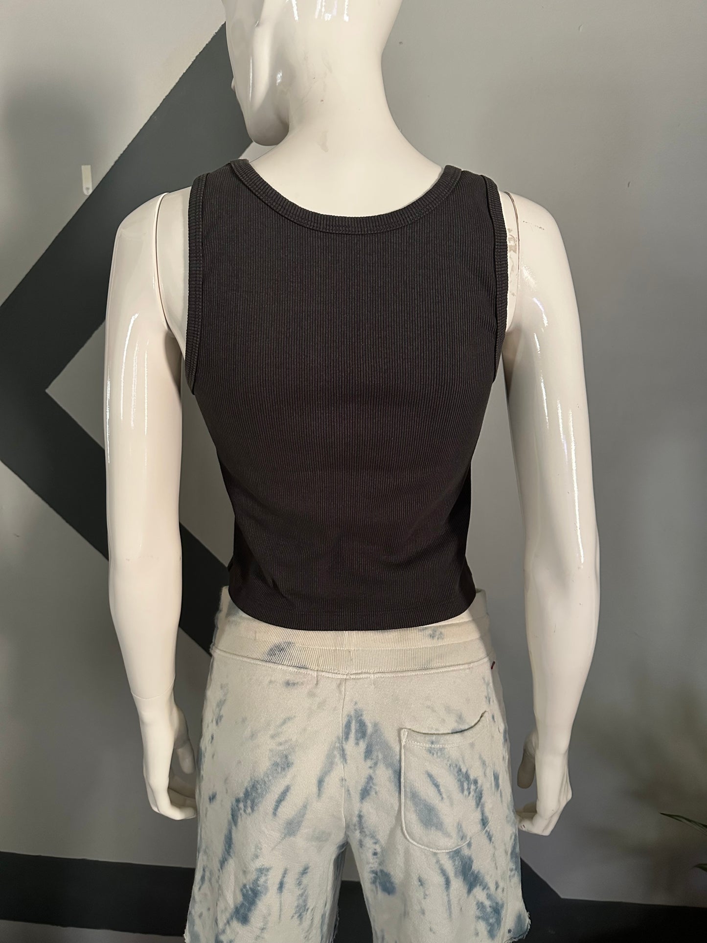 Rib printed tank top