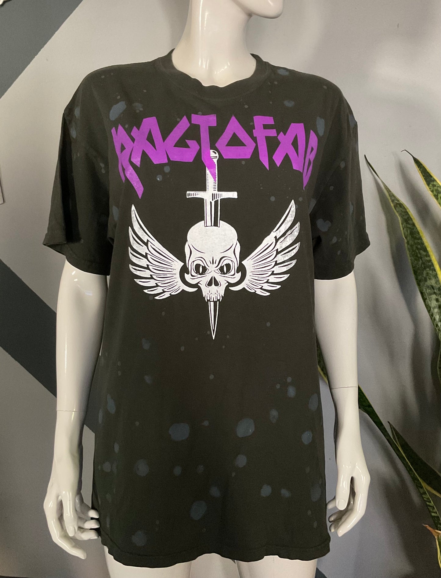 Ragtofab wing skull printed tee