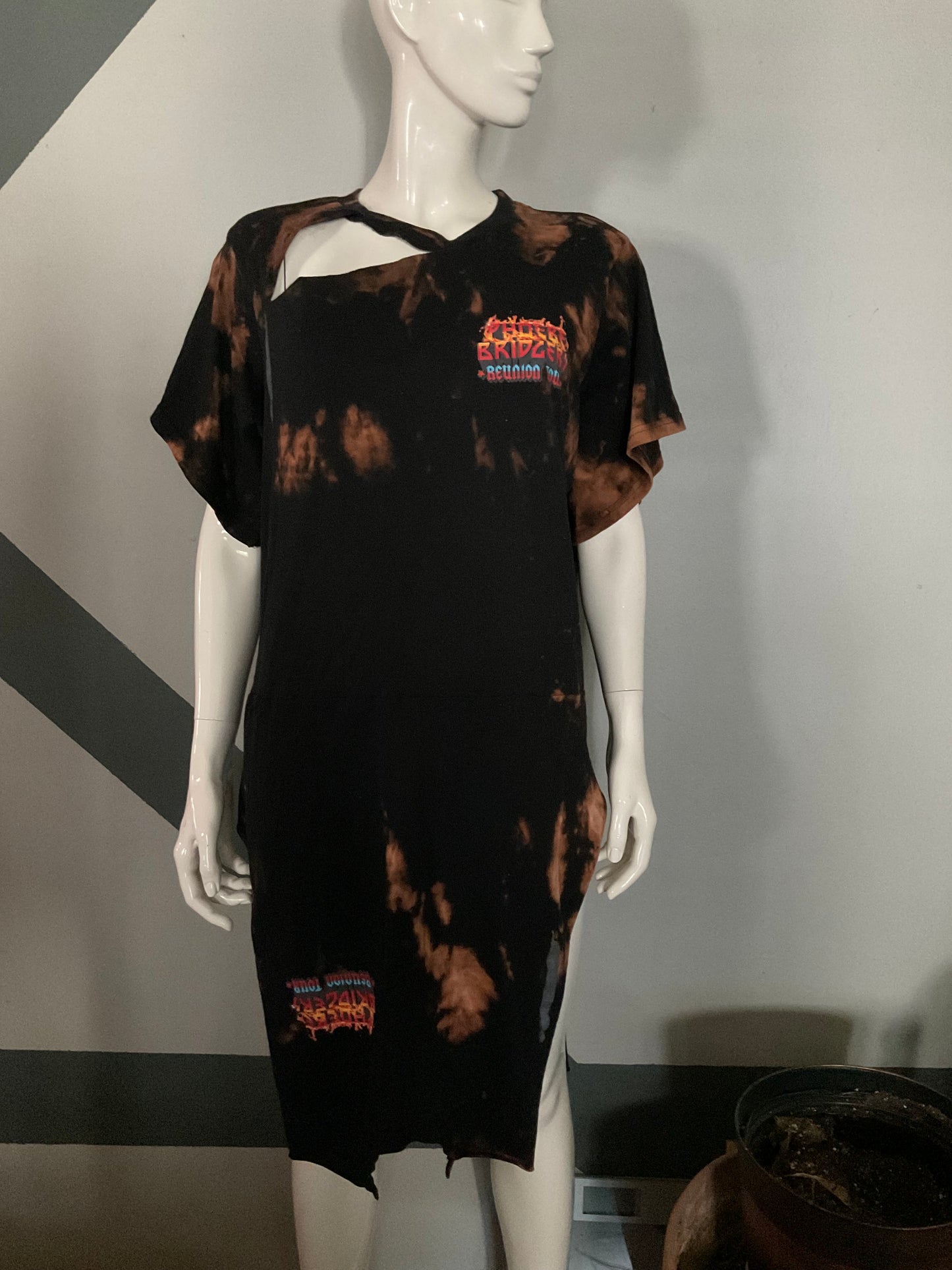 Short sleeve , cut out side slits Phoebe Bridgers tee dress