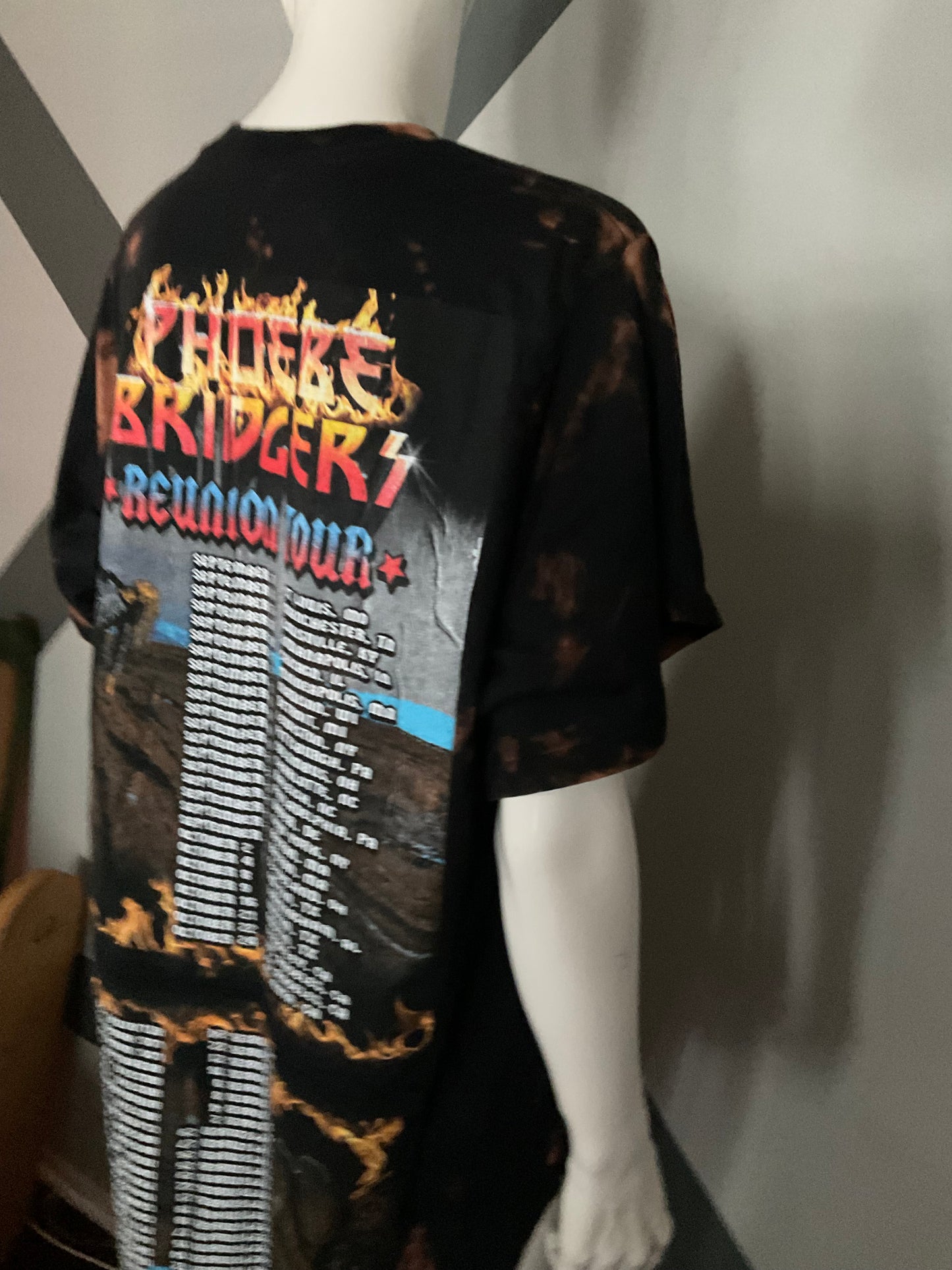 Short sleeve , cut out side slits Phoebe Bridgers tee dress