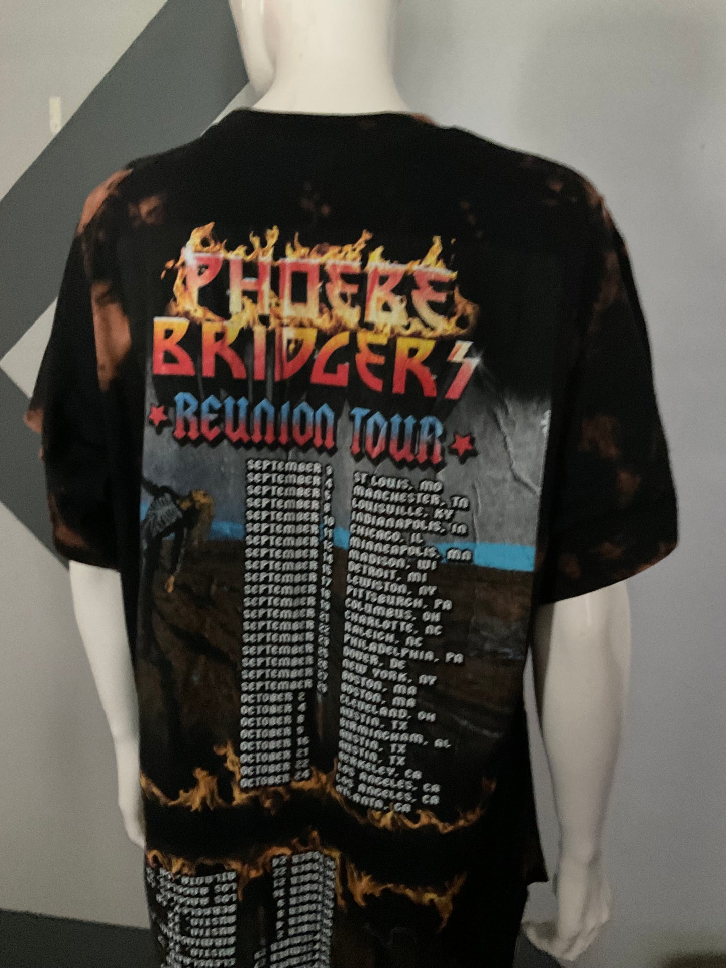 Short sleeve , cut out side slits Phoebe Bridgers tee dress