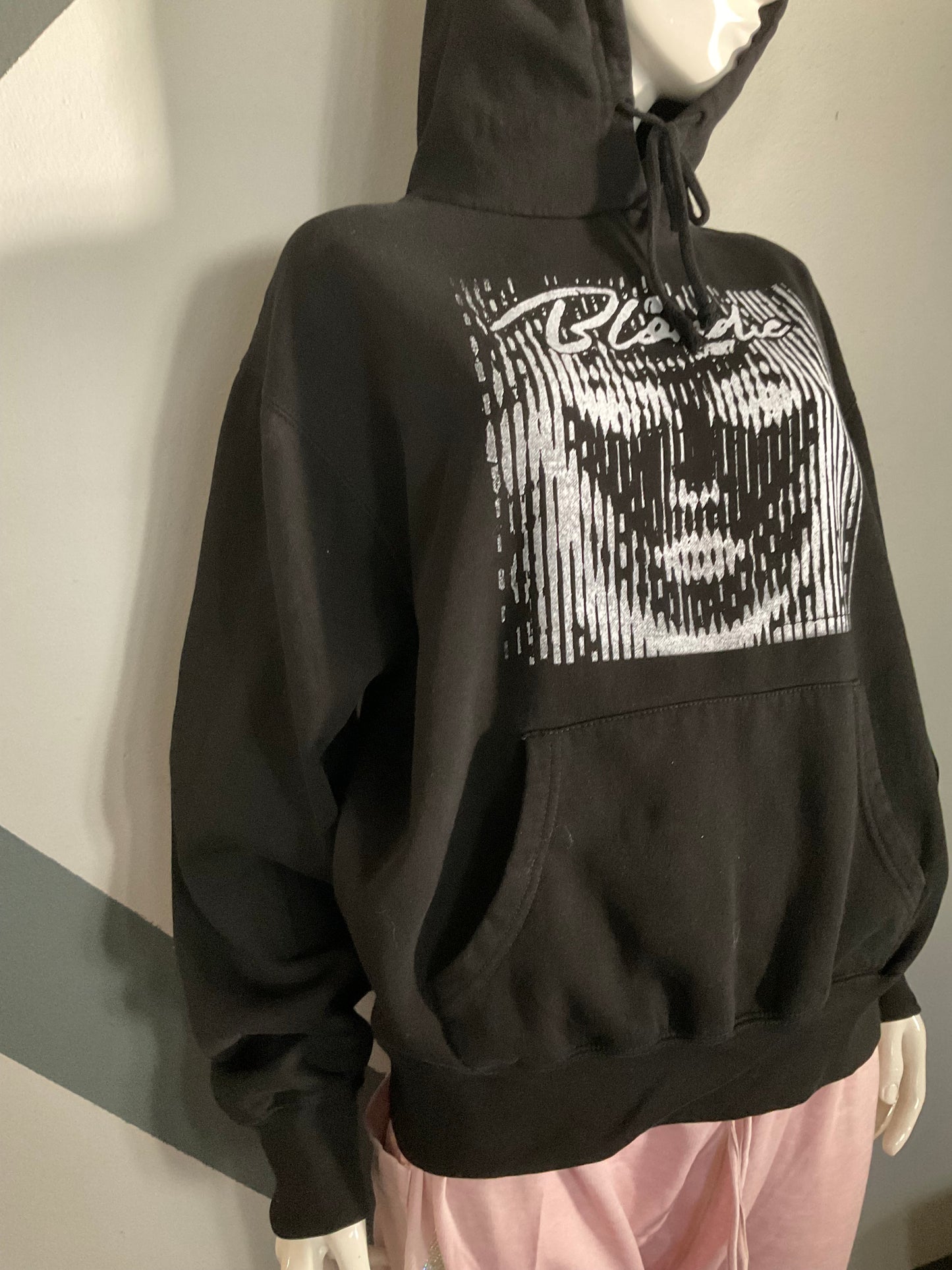 Screen printed long sleeve hoodie