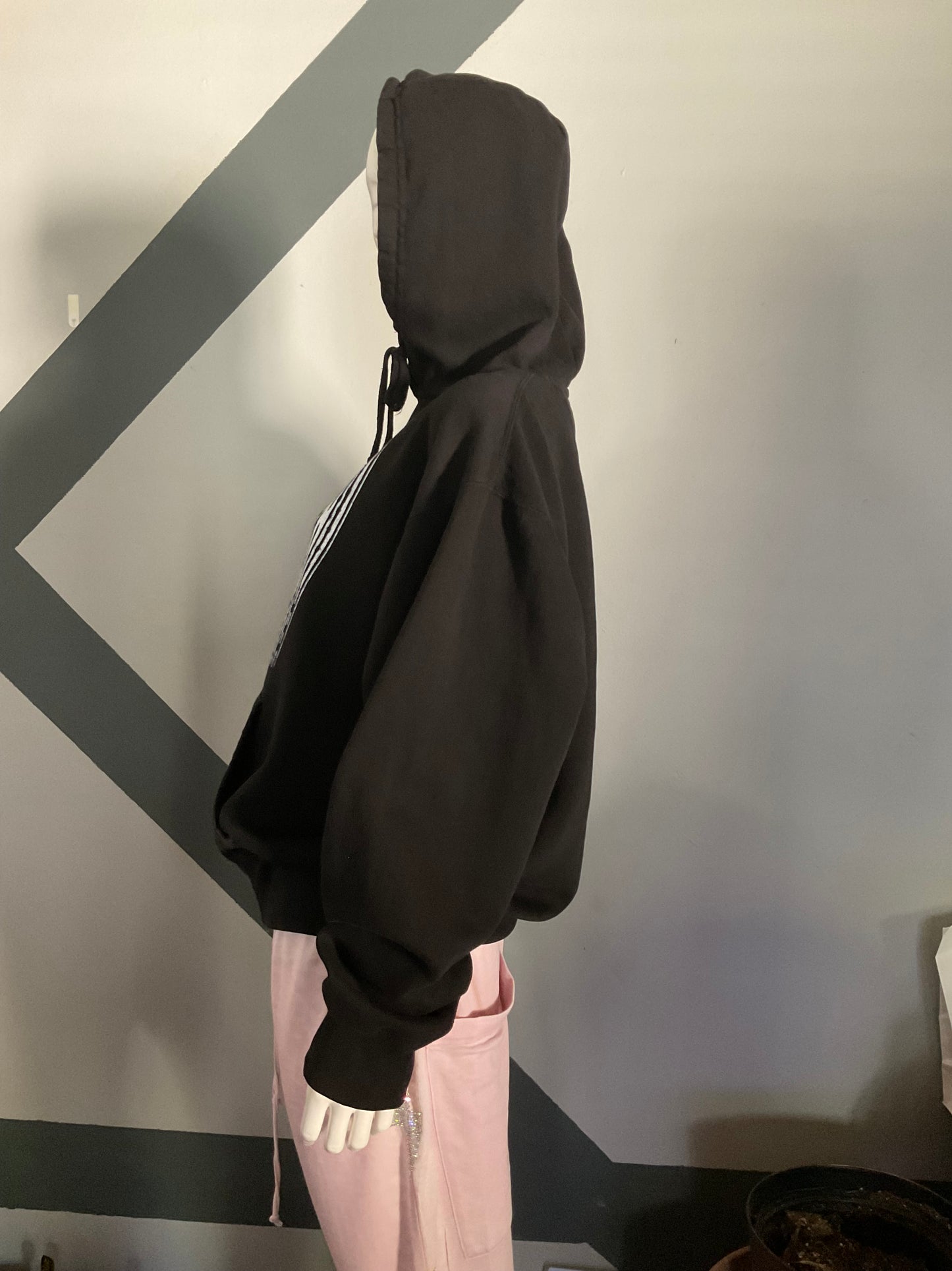 Screen printed long sleeve hoodie