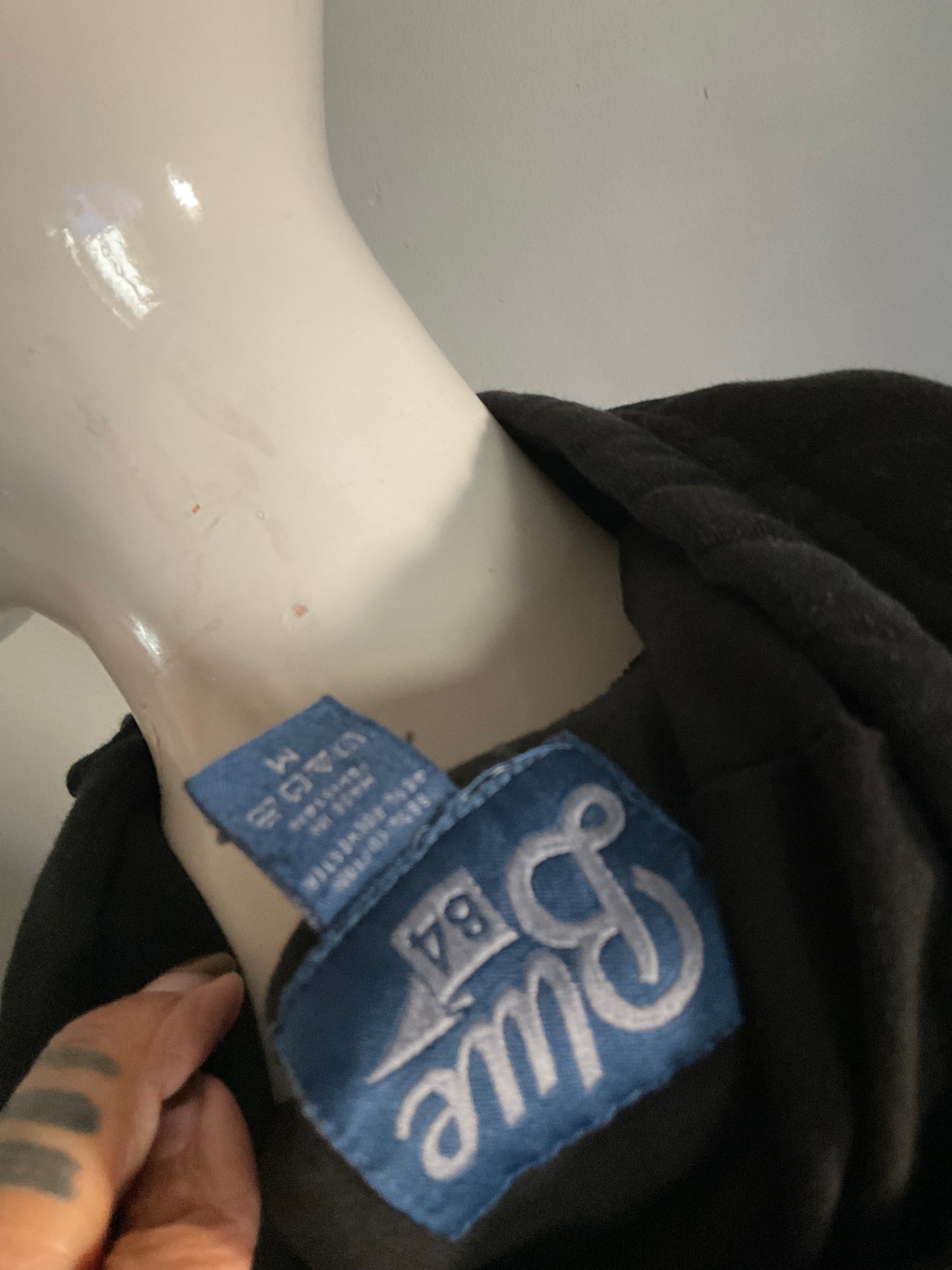 Screen printed long sleeve hoodie