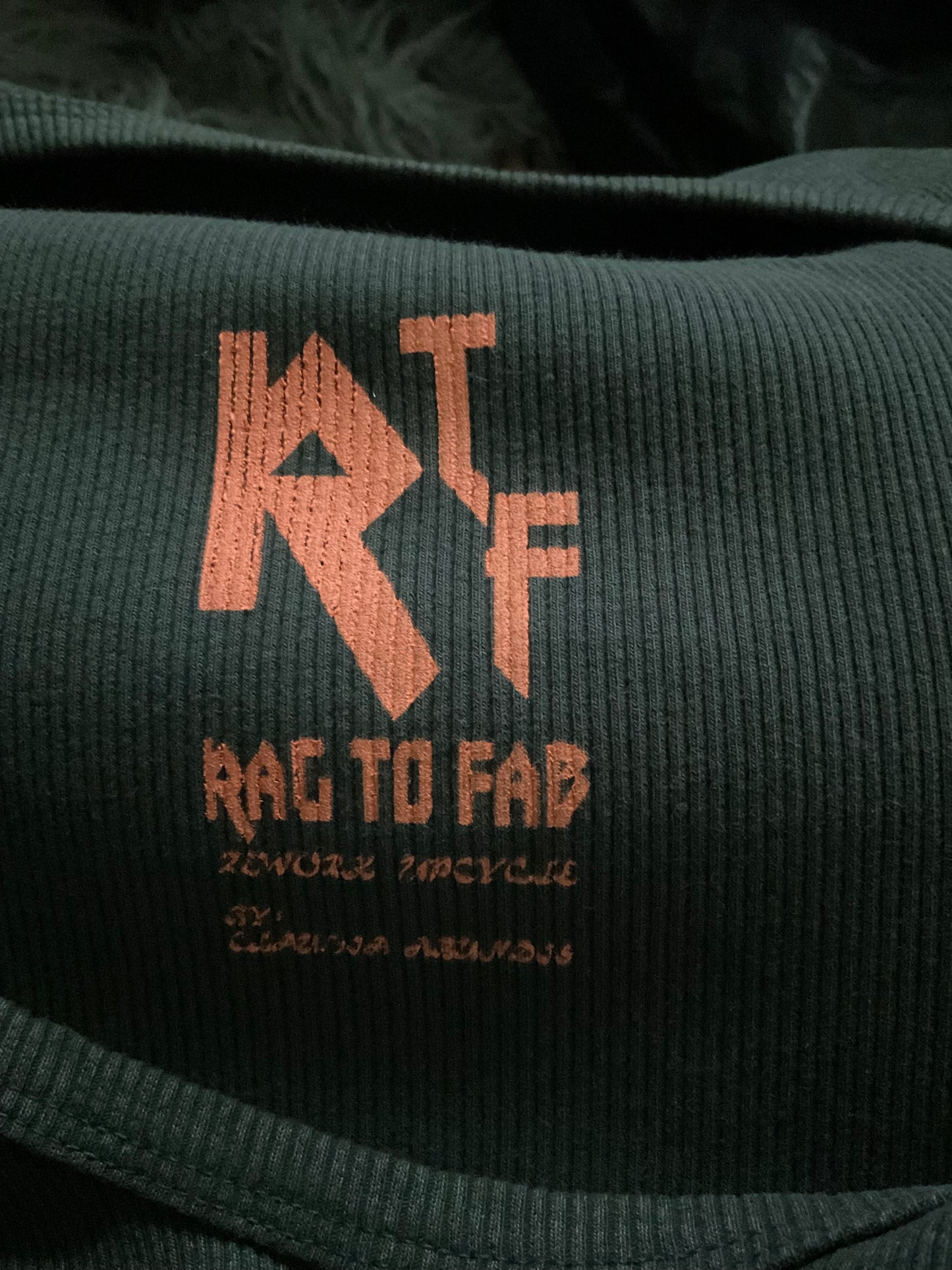 Rib printed tank top