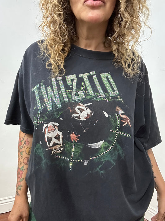 TWIZTID printed tee with rhinestones