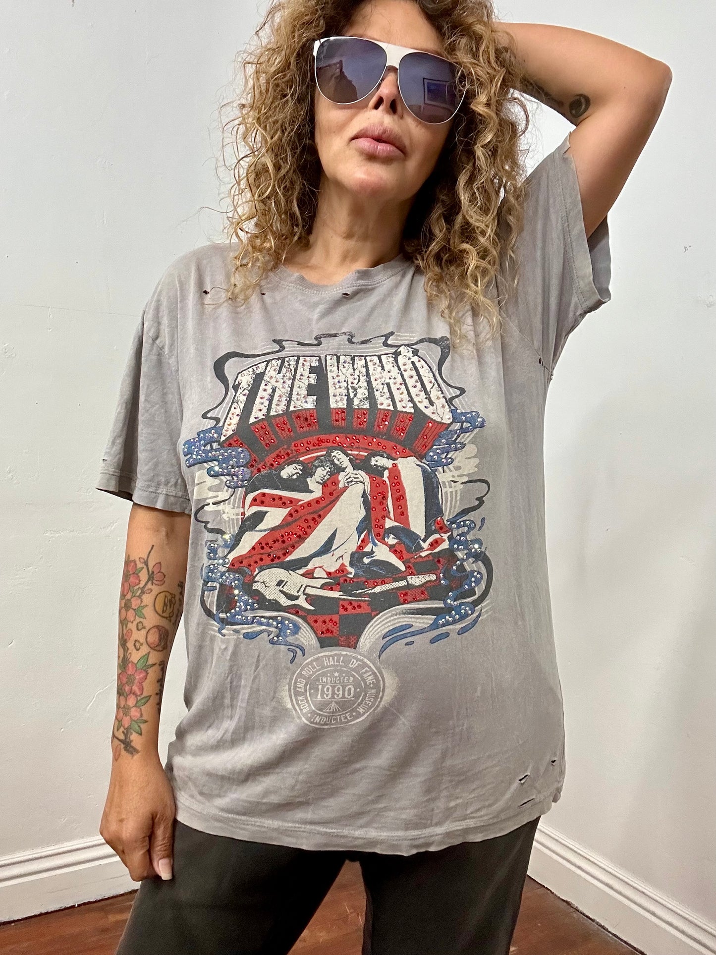 THE WHO rock and roll hall of fame with added rhinestone