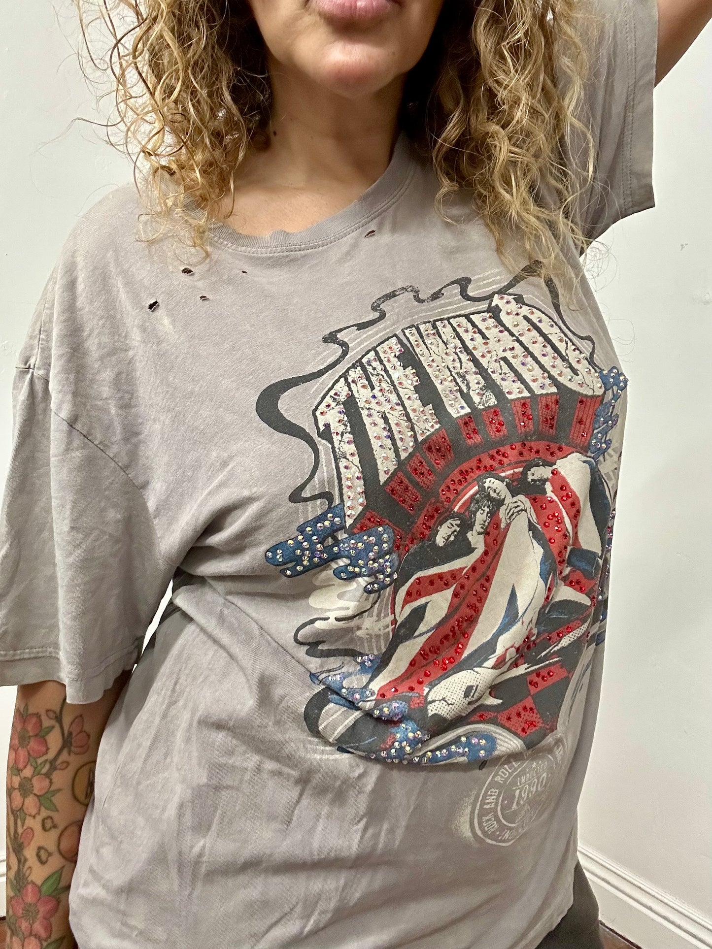 THE WHO rock and roll hall of fame with added rhinestone