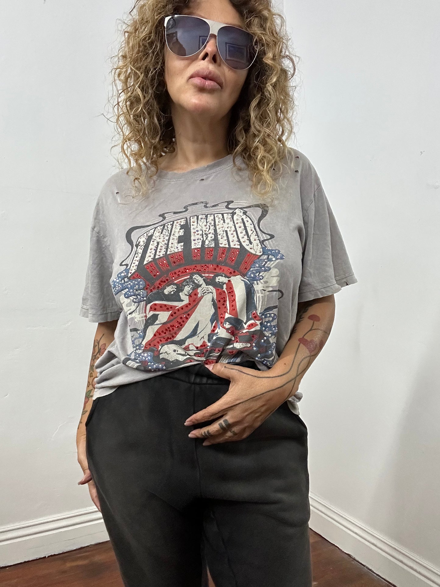 THE WHO rock and roll hall of fame with added rhinestone