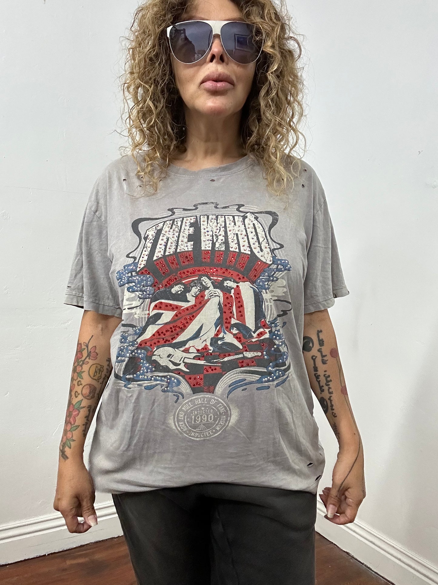 THE WHO rock and roll hall of fame with added rhinestone